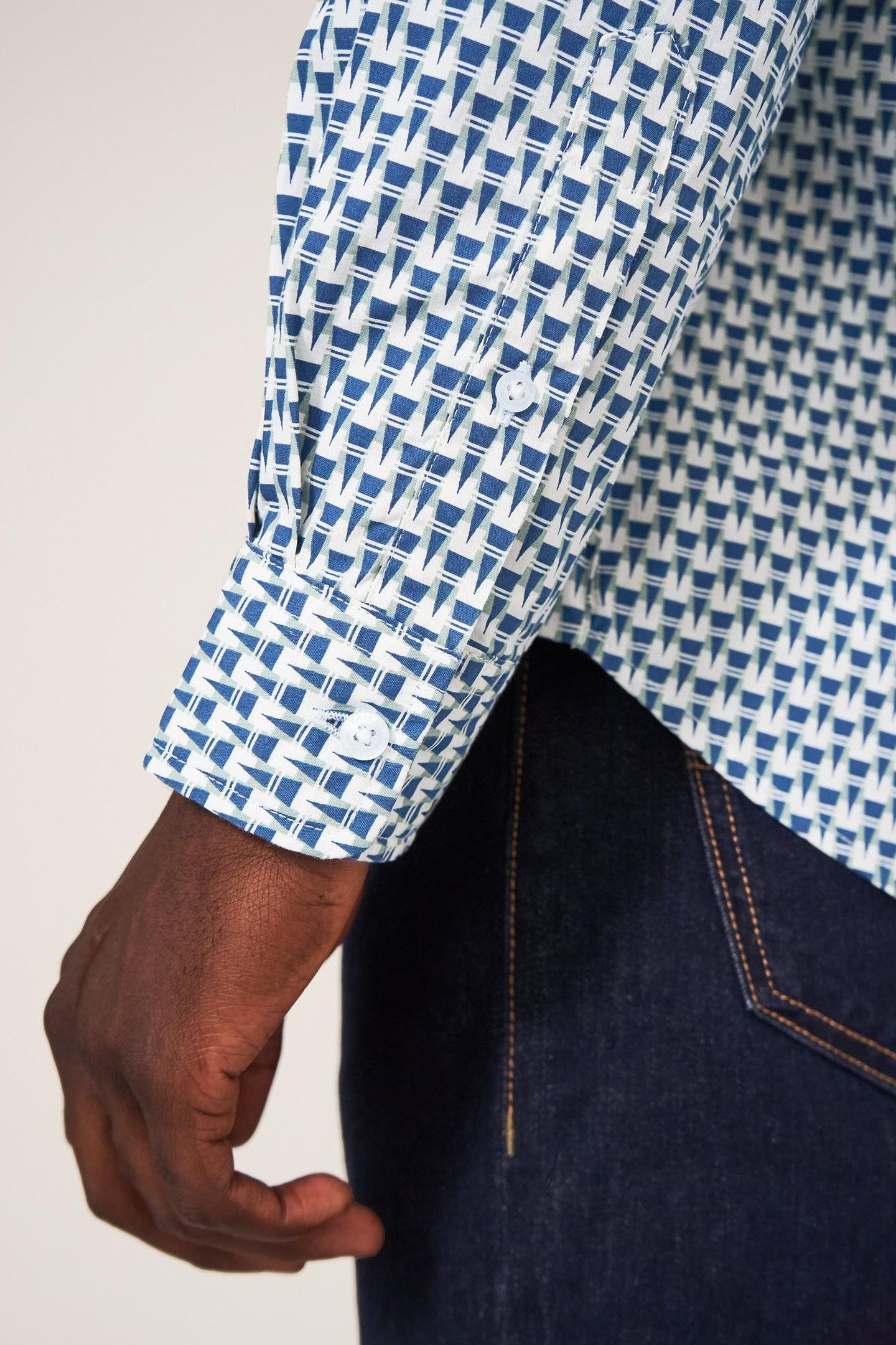 GEO ABSTRACT PRINTED SHIRT BLUE PRINT 4