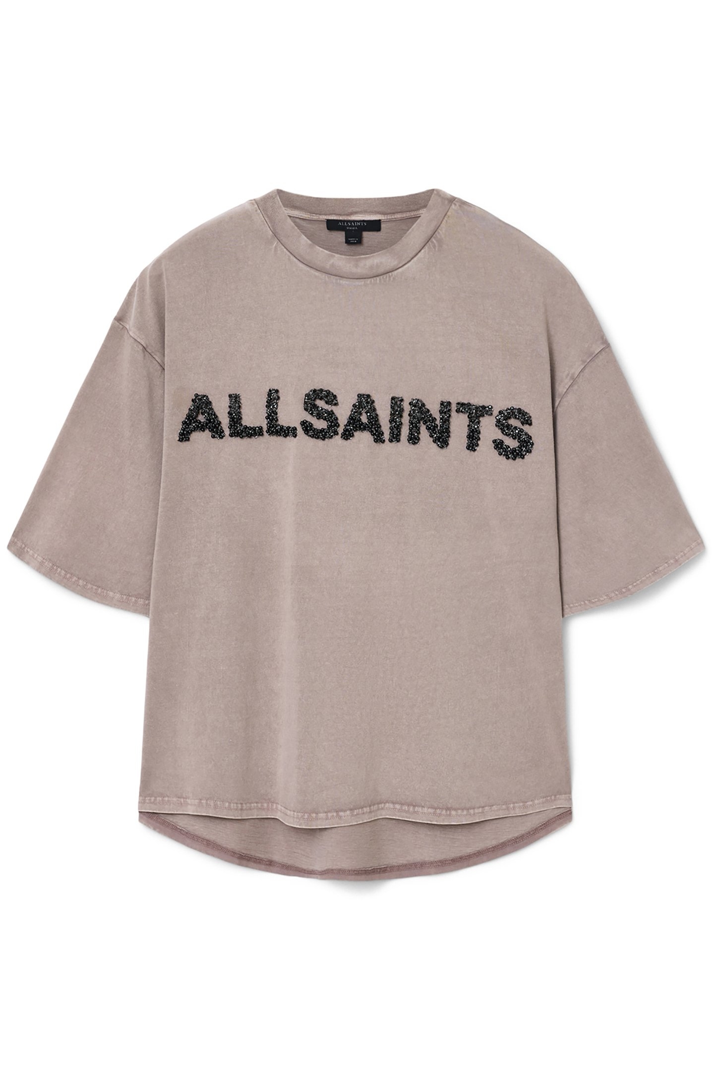 AMELIE AS EMB TEE STONE GREY 5