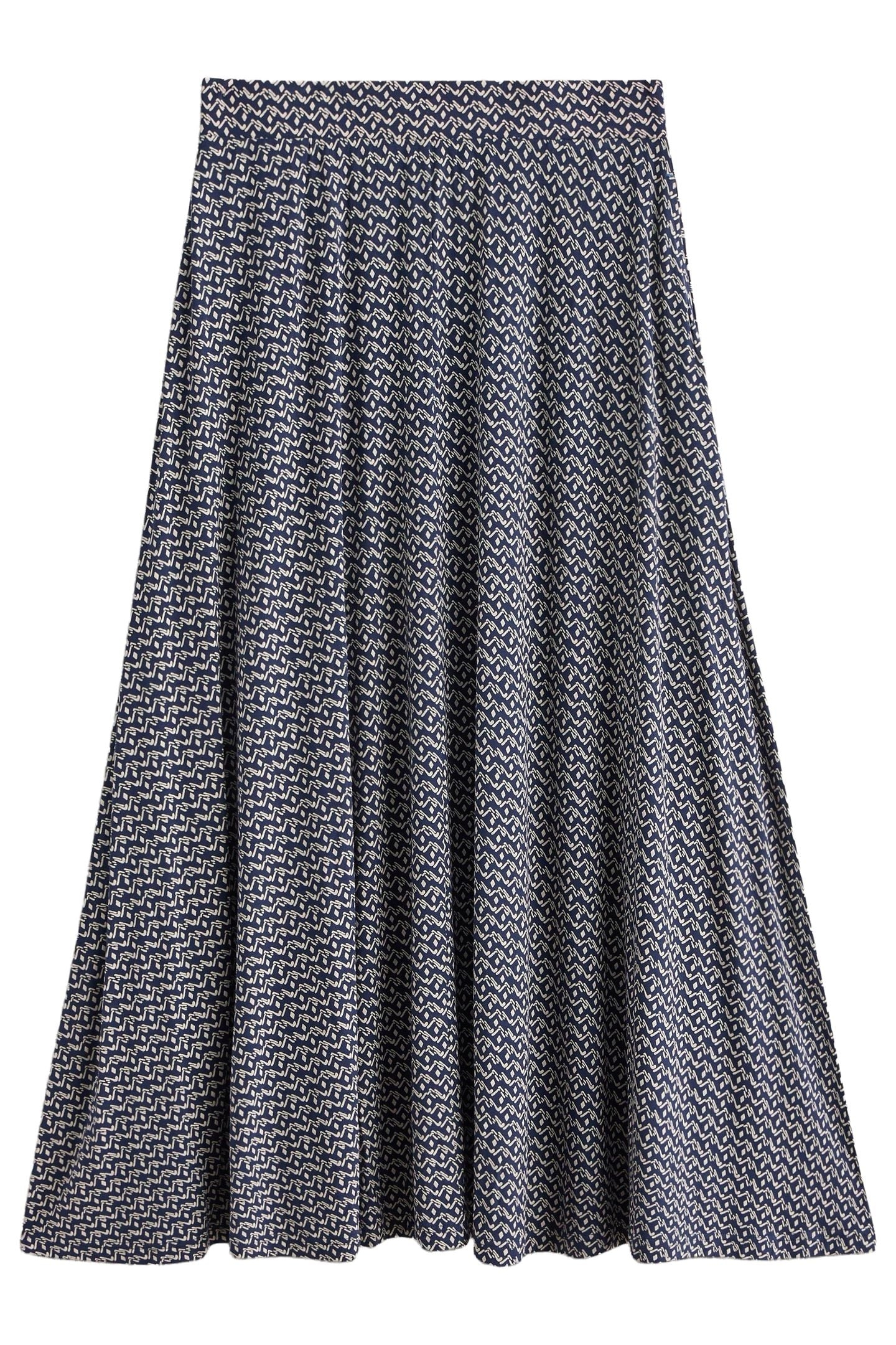 JADA JERSEY MAXI SKIRT NAVY PRINT 3