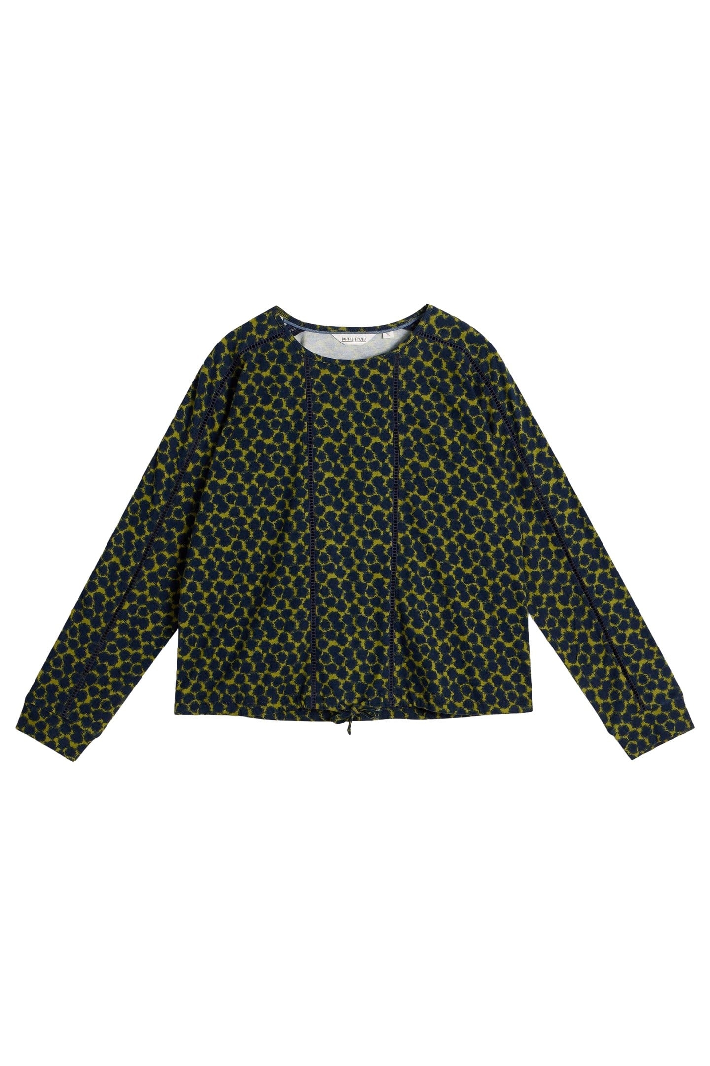 TIE HEM TOP GREEN PRINT 3