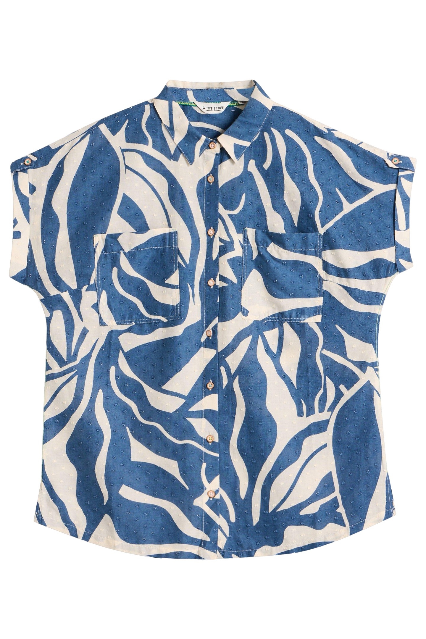 ELLIE ORGANIC COTTON SHIRT NAVY PRINT 3