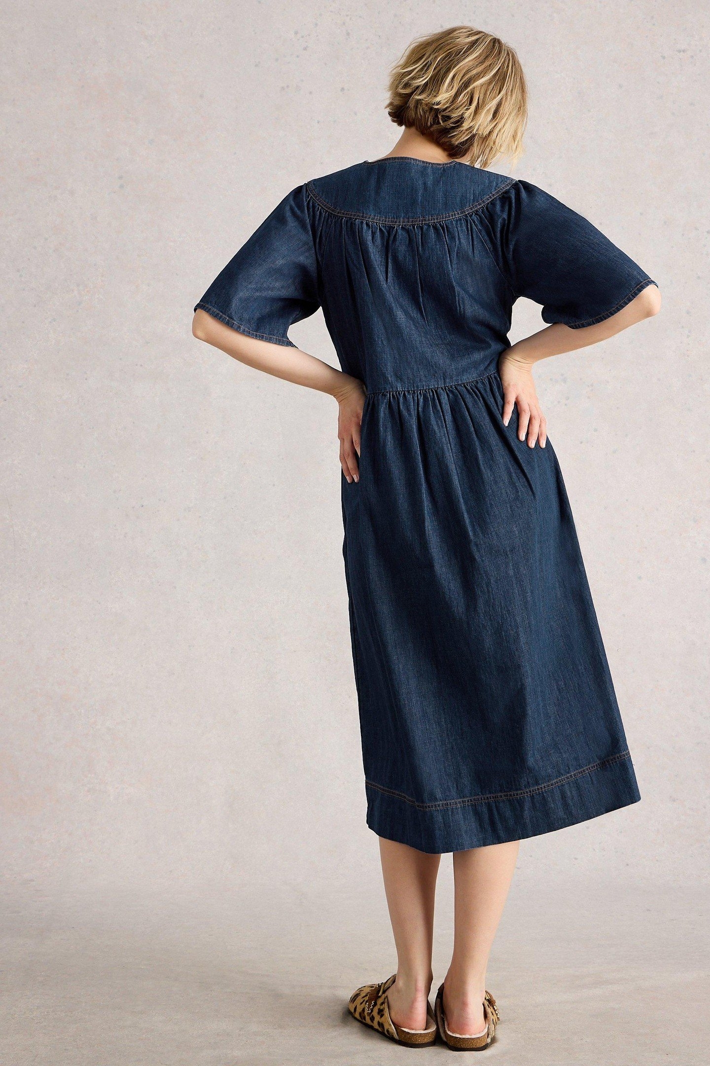 LEO DENIM DRESS DARK DENIM 2
