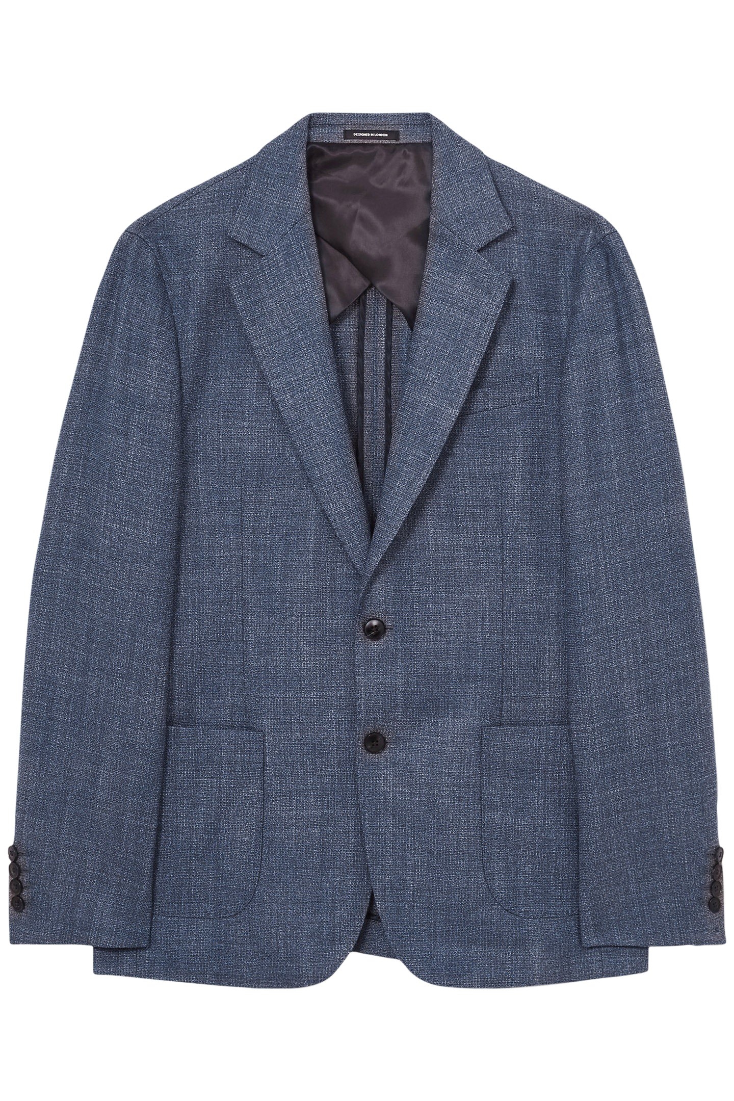 SB 2B NOTCH TEXTURED BLAZER BLUE 4