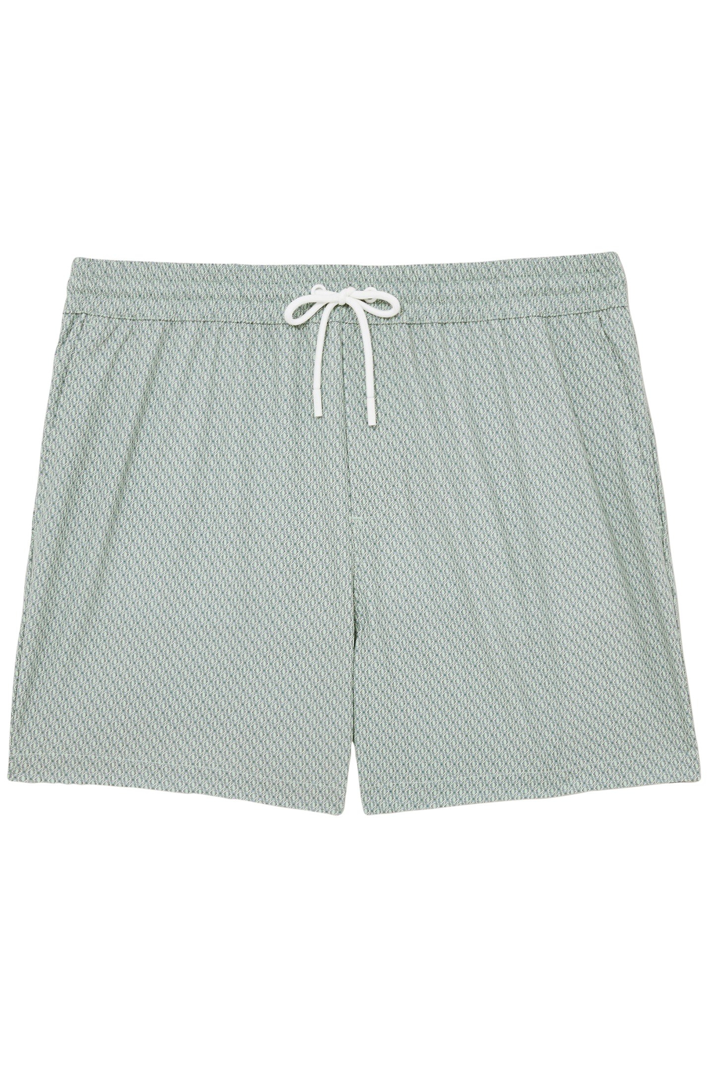 DRAWSTRING GEOMETRIC PRINTED SWIMSHORT PISTACHIO GREEN 3