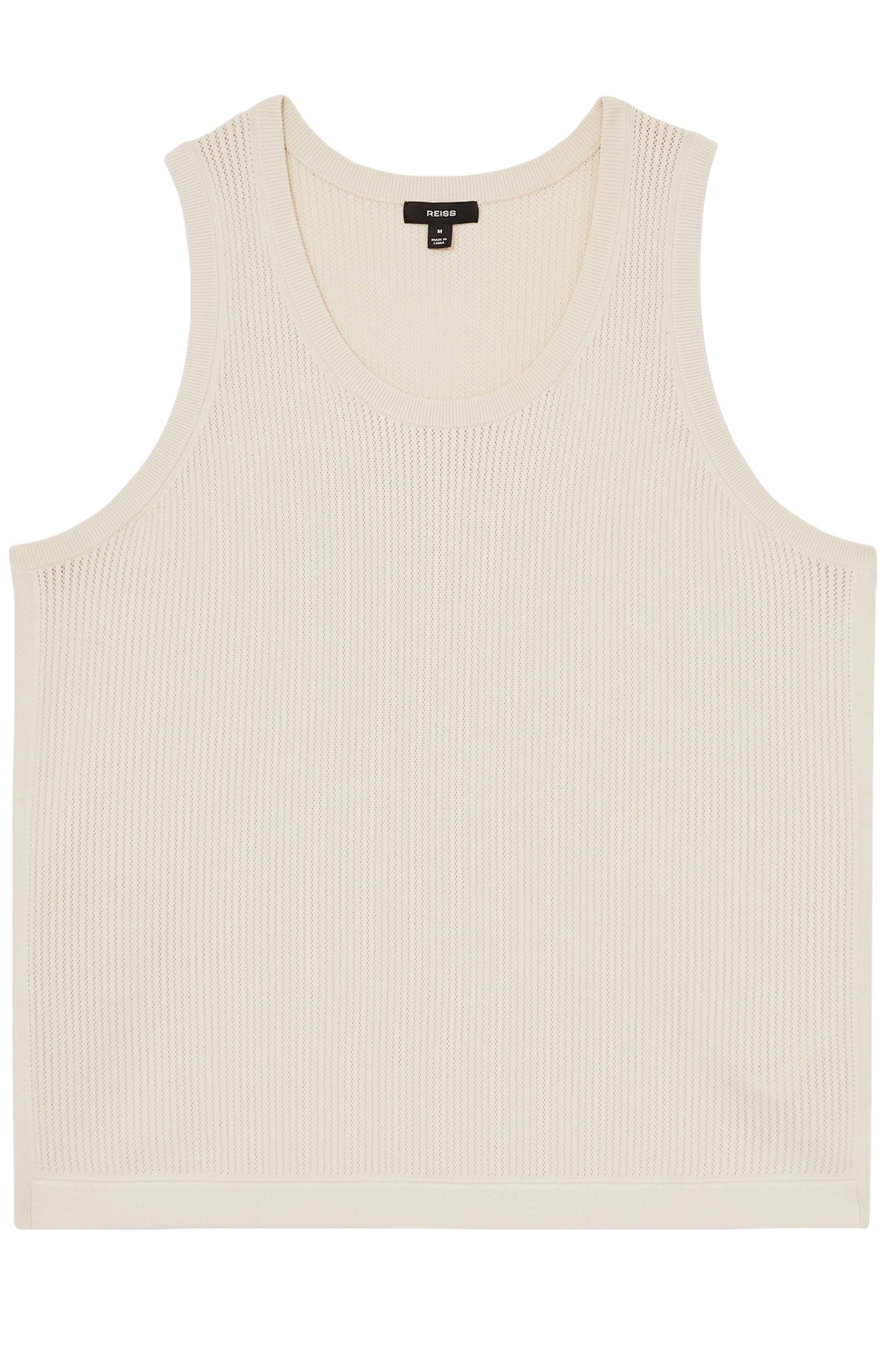 SLEEVELESS TEXTURED VEST OFF WHITE 3