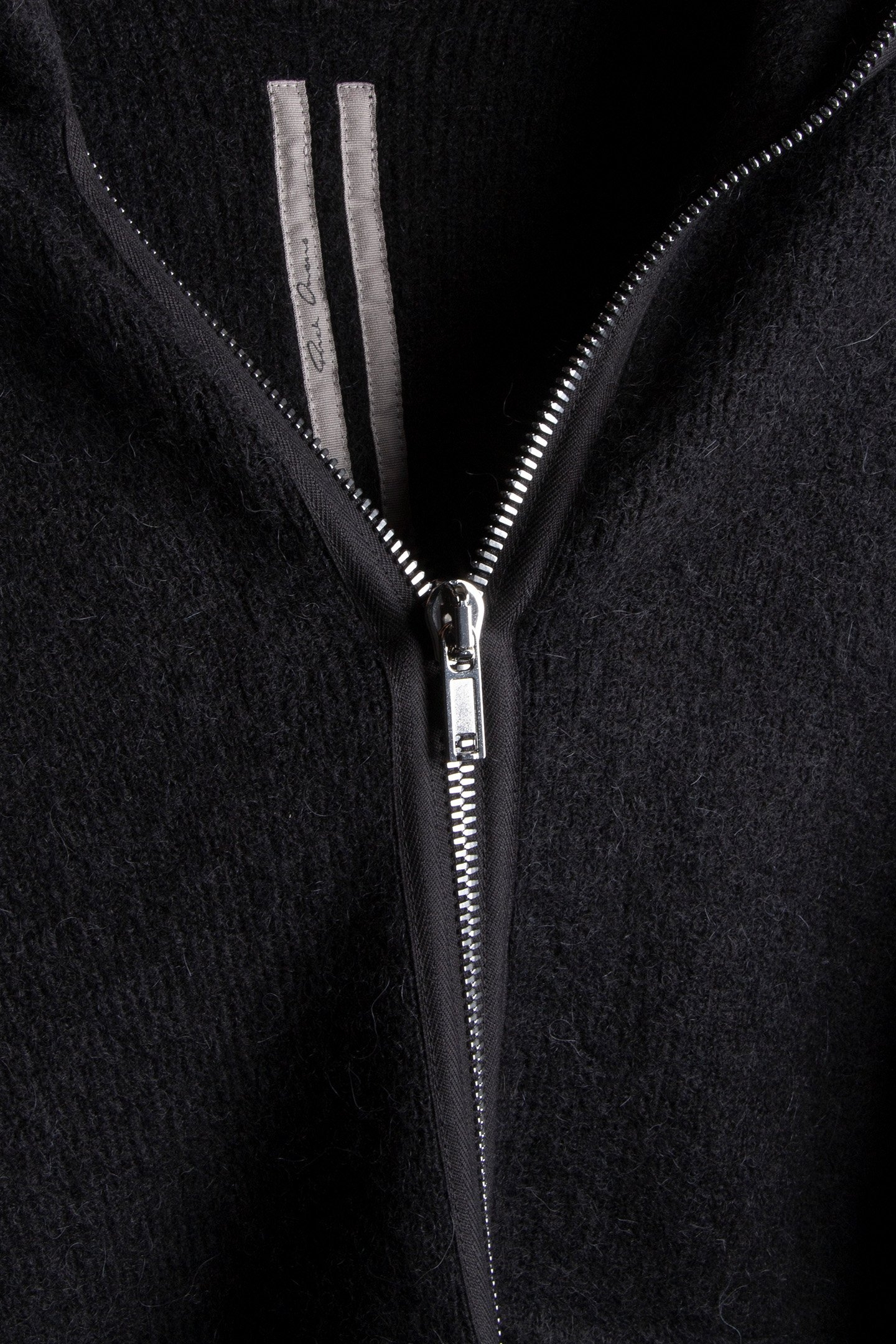 RICK OWENS – KNIT SWEATER GIMP HOODIE BLACK 7