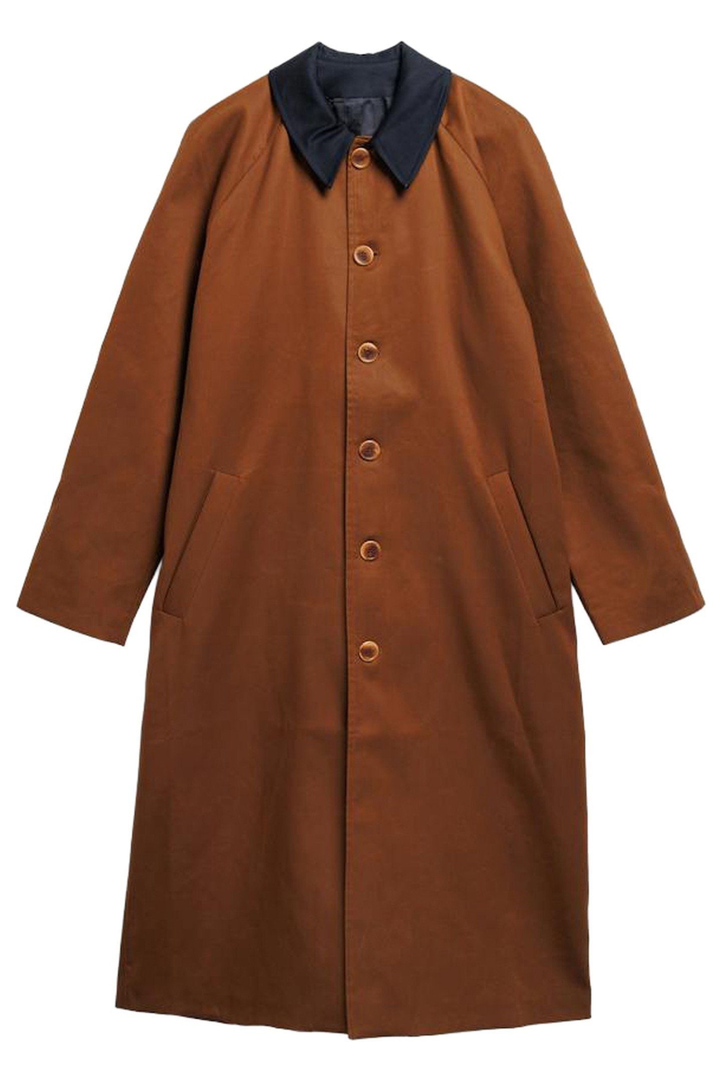 GALILEE BY SEA – WIDE RAGLAN OVERCOAT BROWN 3