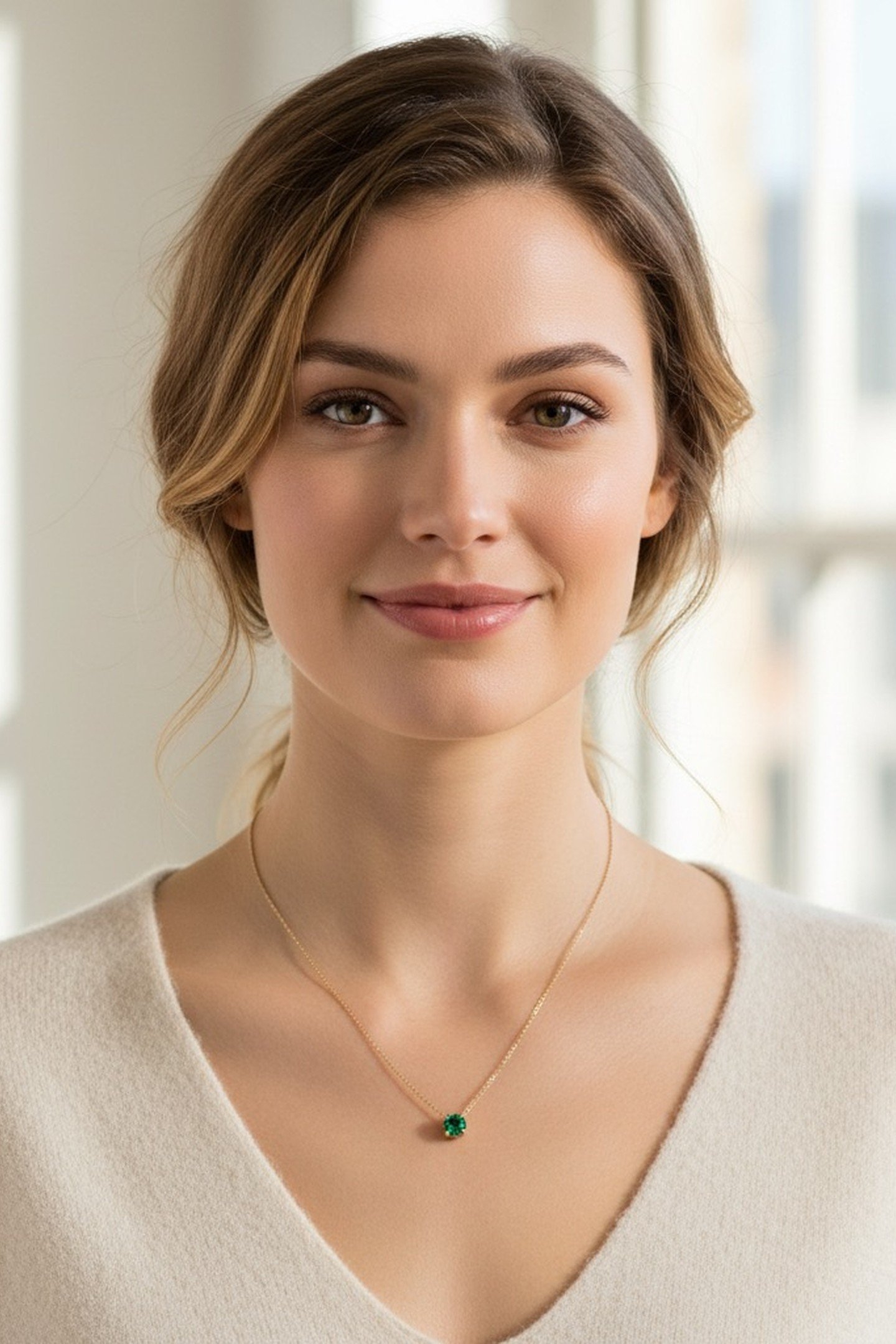 SOLITAIRE CRYSTAL NECKLACE ERINITE 2