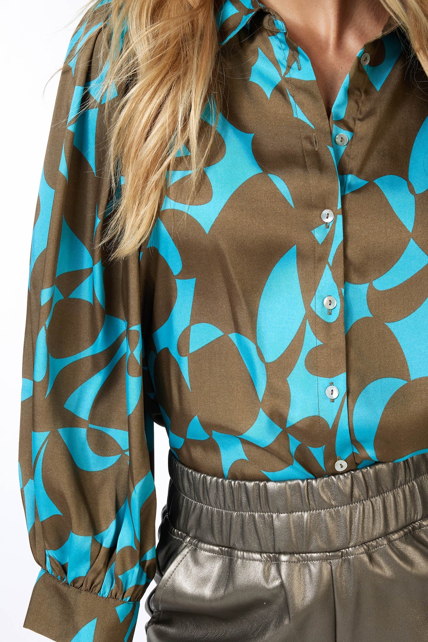 BLOUSE SATEEN EXPRESSIVE ROOTS PRINT 5