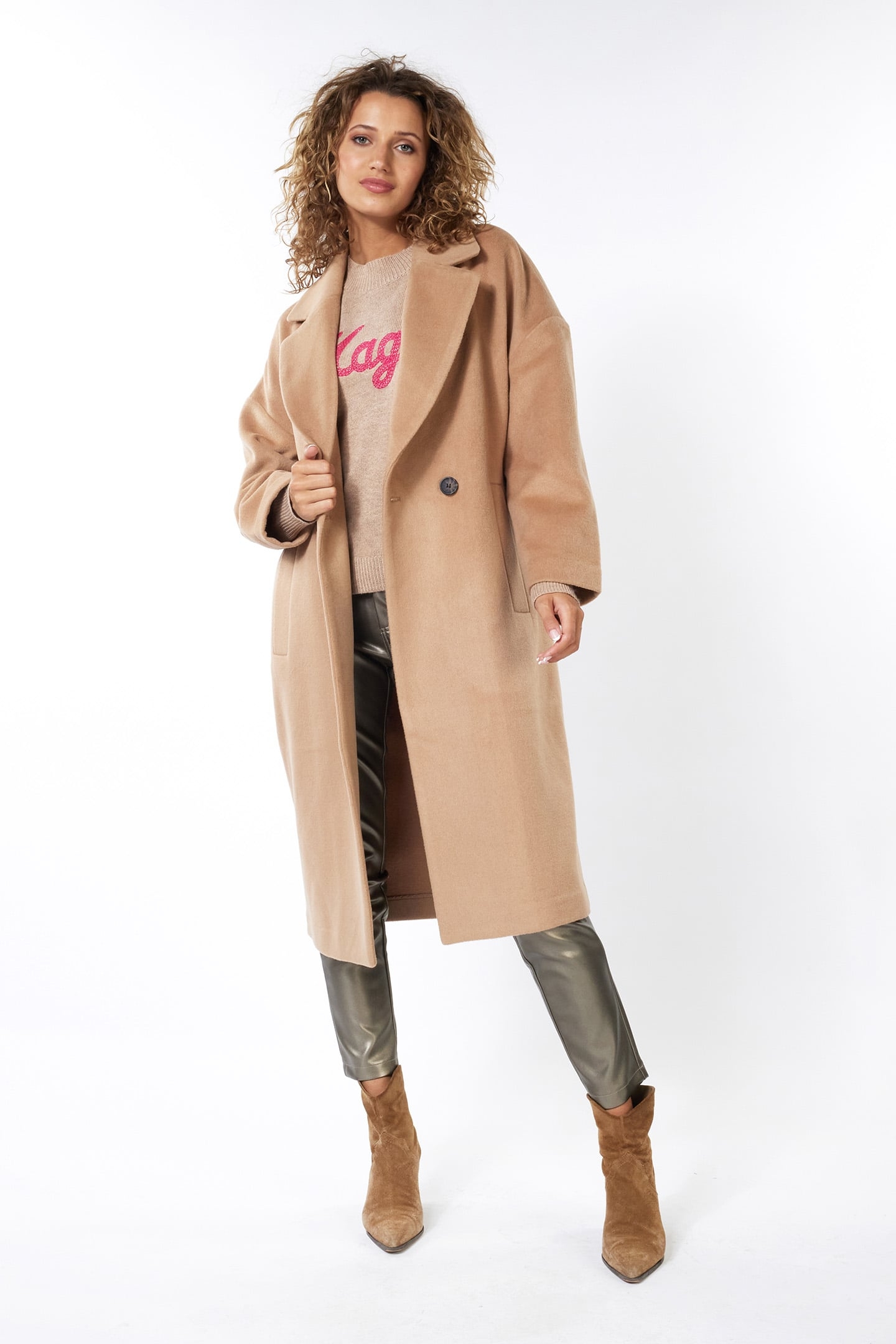 COAT LONG OVERSIZED CAMEL 2