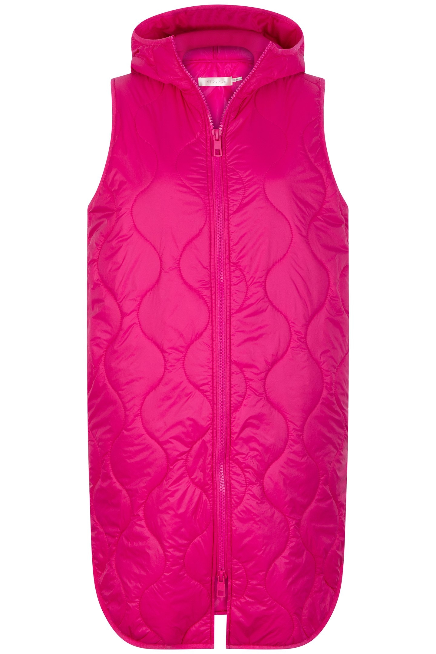 BODYWARMER QUILTED LONG FUCHSIA 7