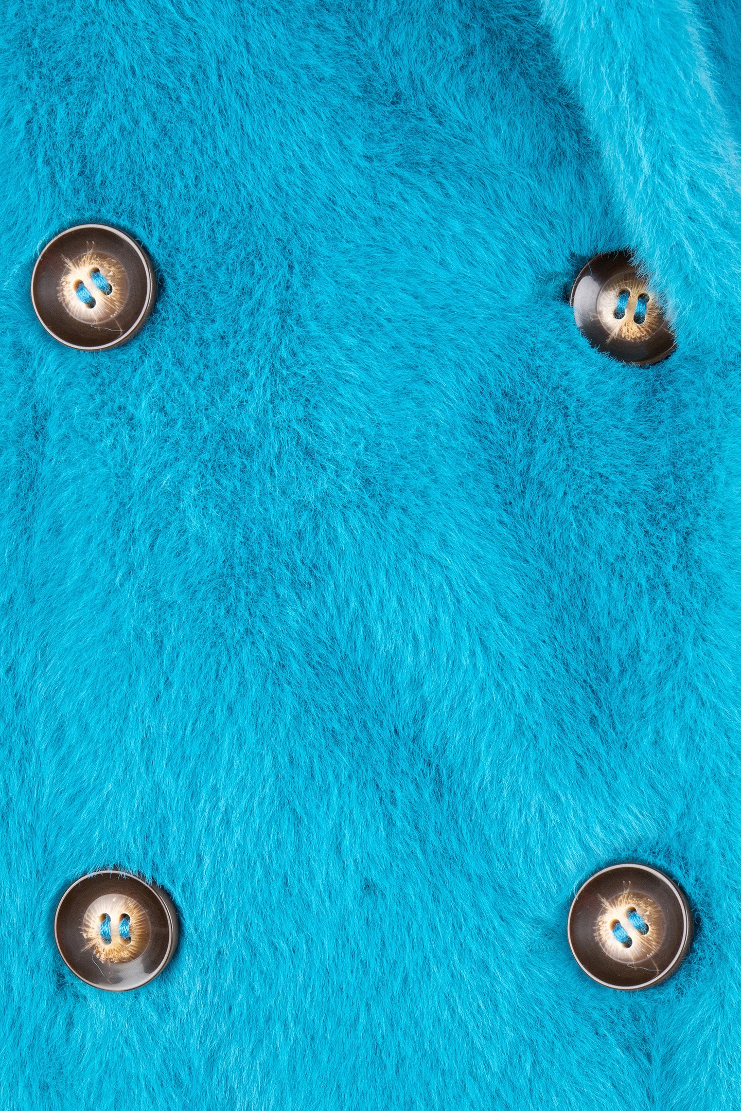 COAT SHAWL COLLAR FAKE FUR PETROL 8