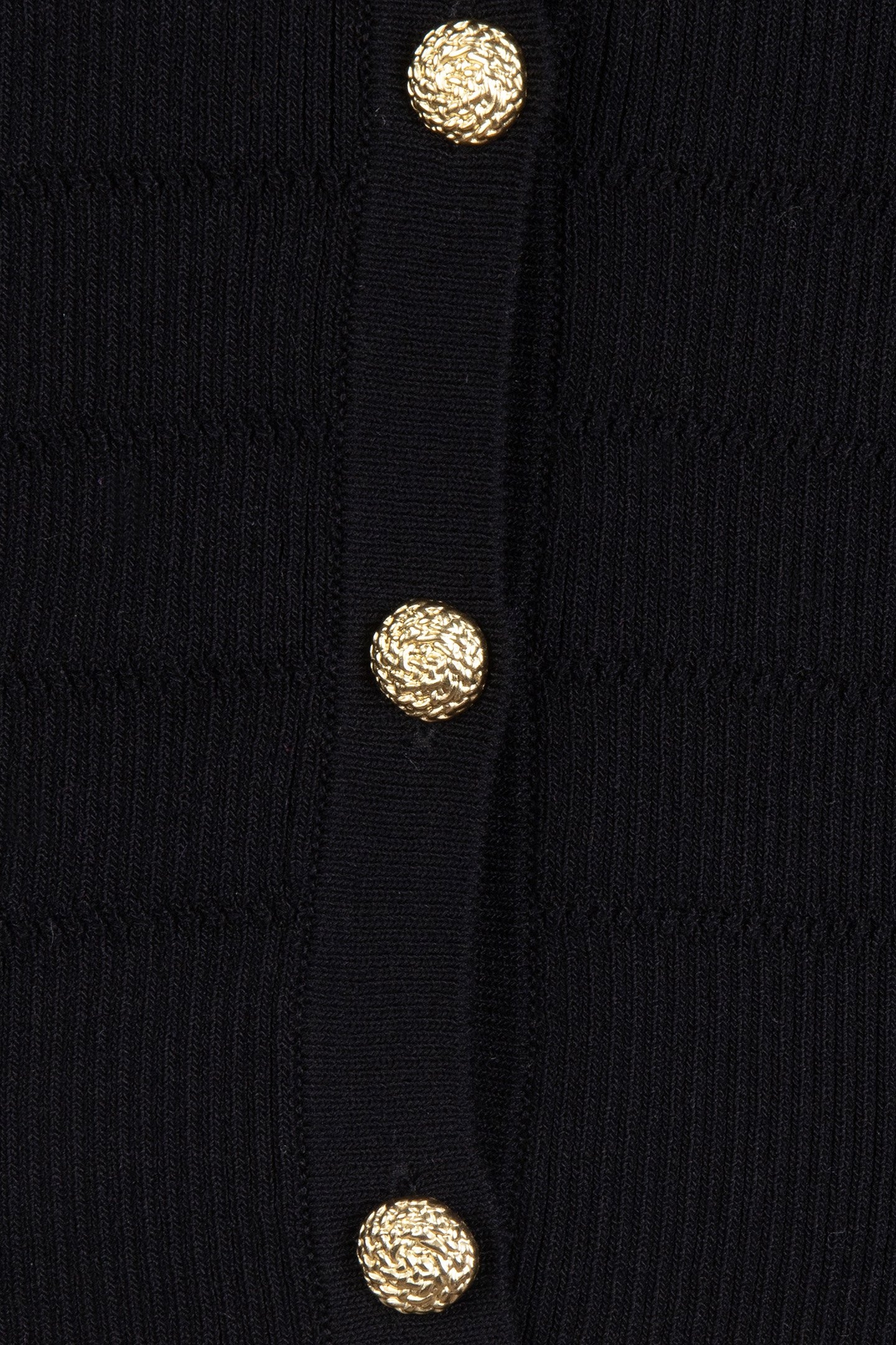 CARDIGAN SHORT FANCY KNIT BLACK 8