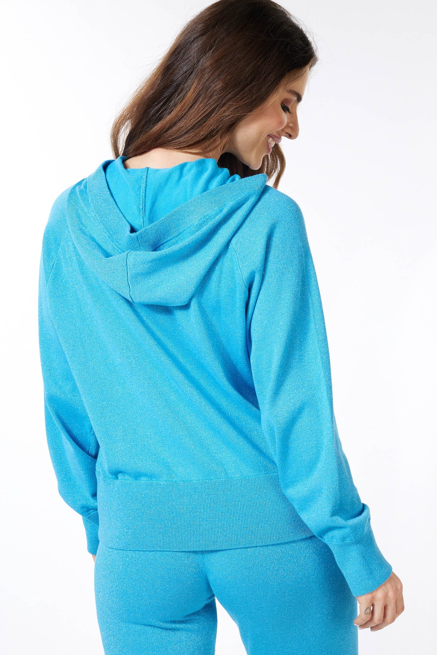 SWEATER HOODIE RAGLAN LUREX PETROL 5