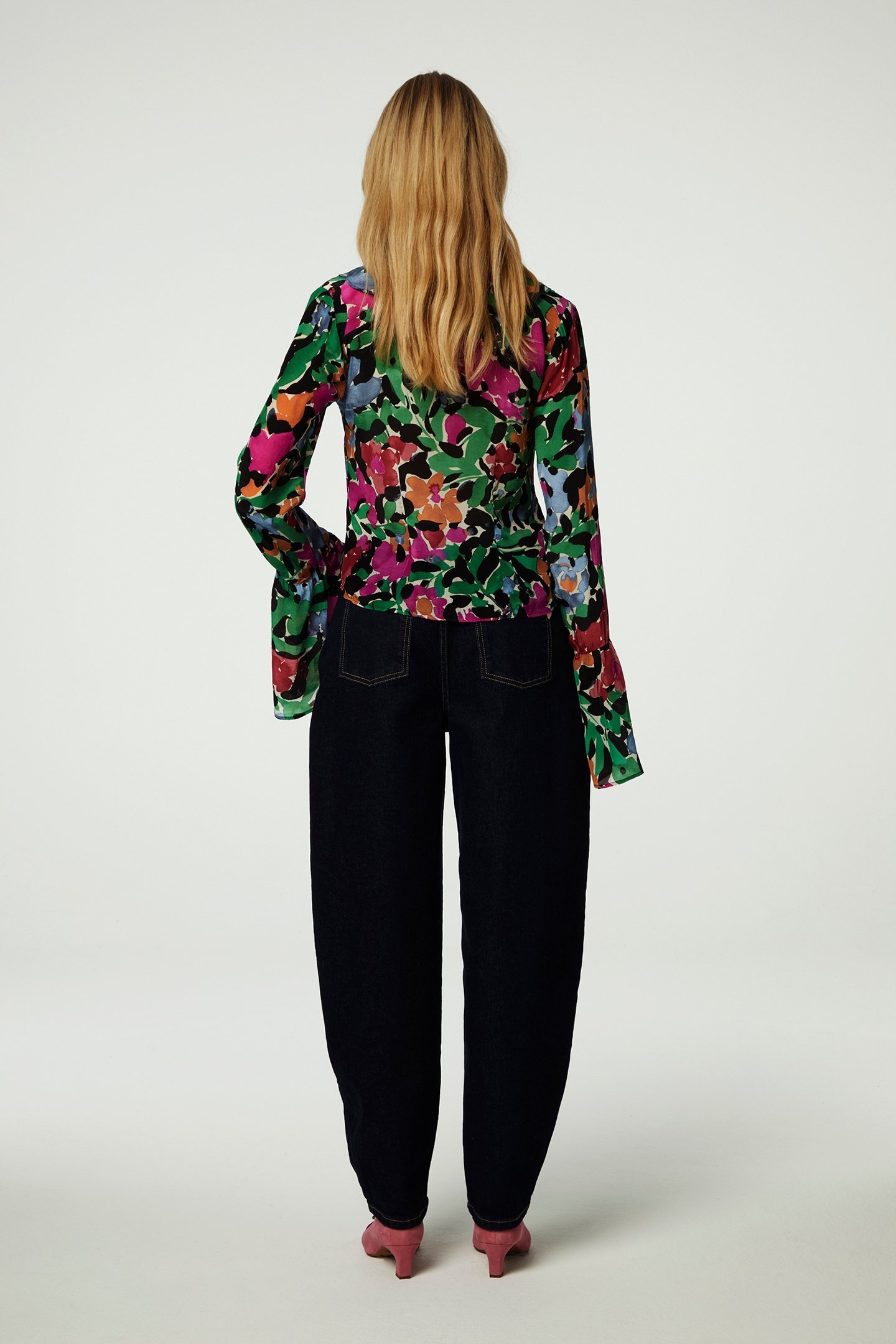 BRITNEY BLOUSE BLACK/VINTAGE ROSE 3