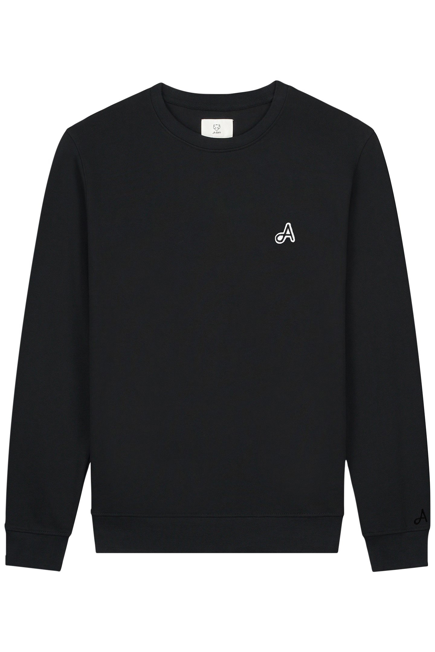 SWEATSHIRT ADAM PATCH JET BLACK 1