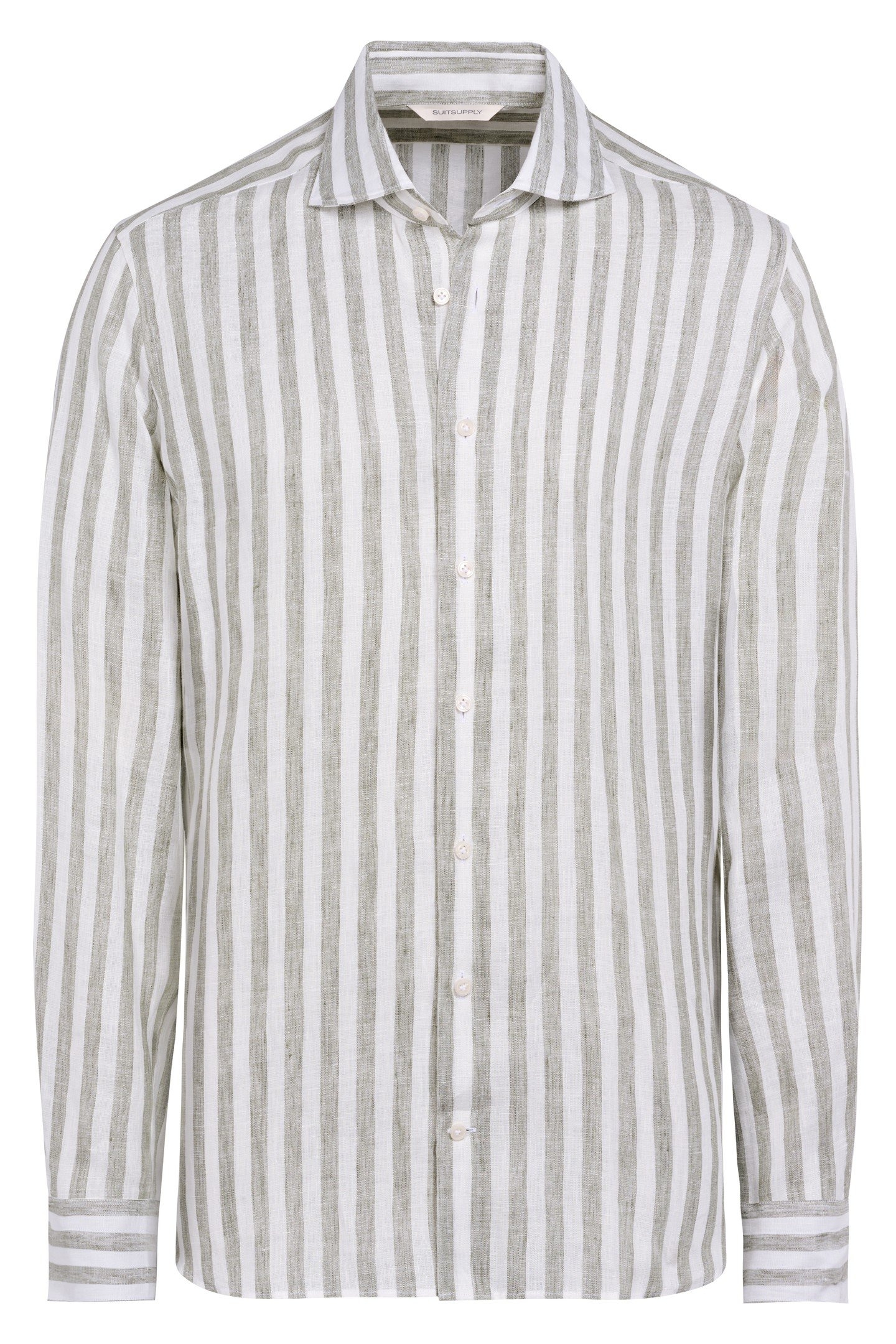 PURE LINEN GREEN STRIPE LIGHT GREEN 5