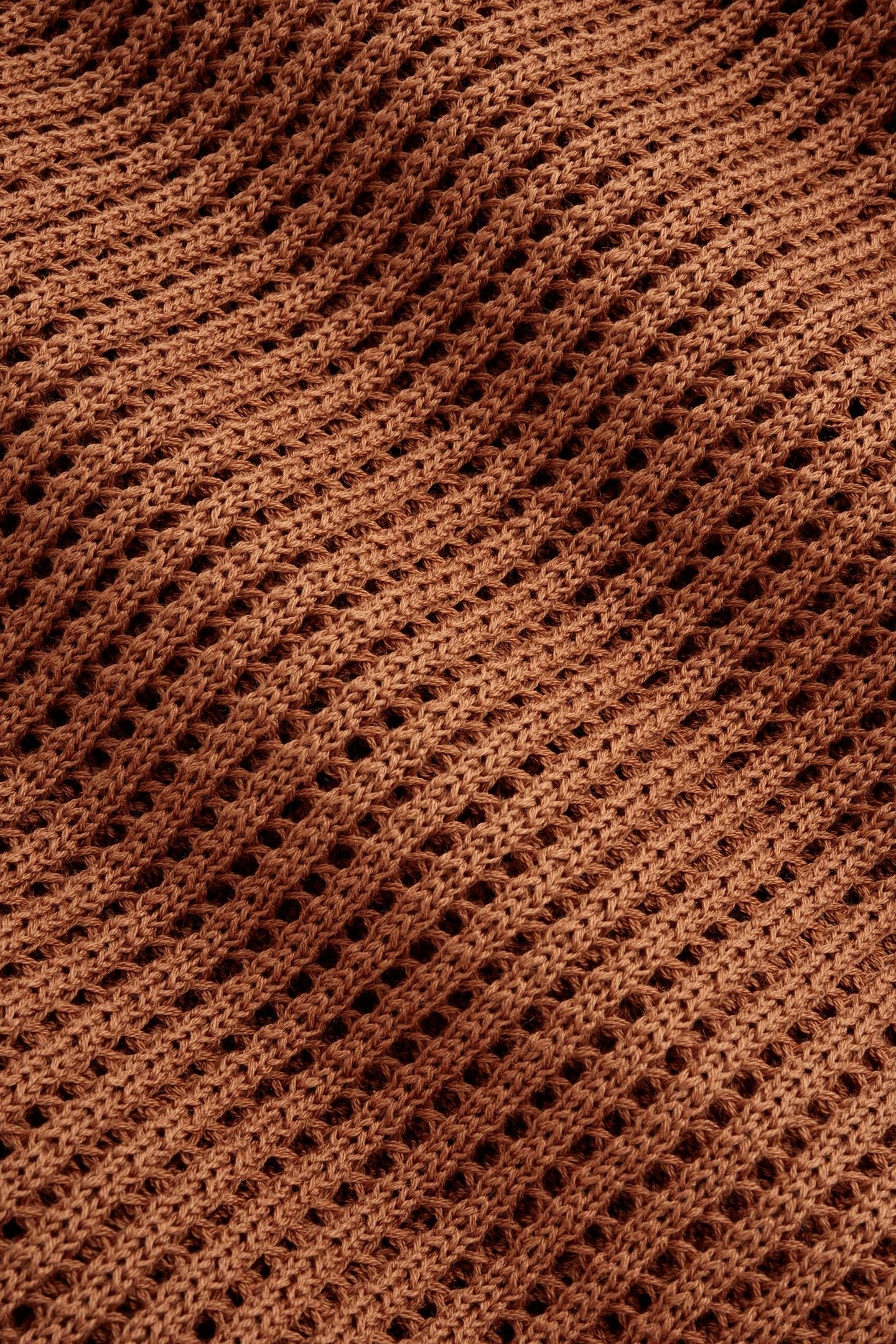 SS BUTTONLESS POLO CROCHET RUST DARK ORANGE 8