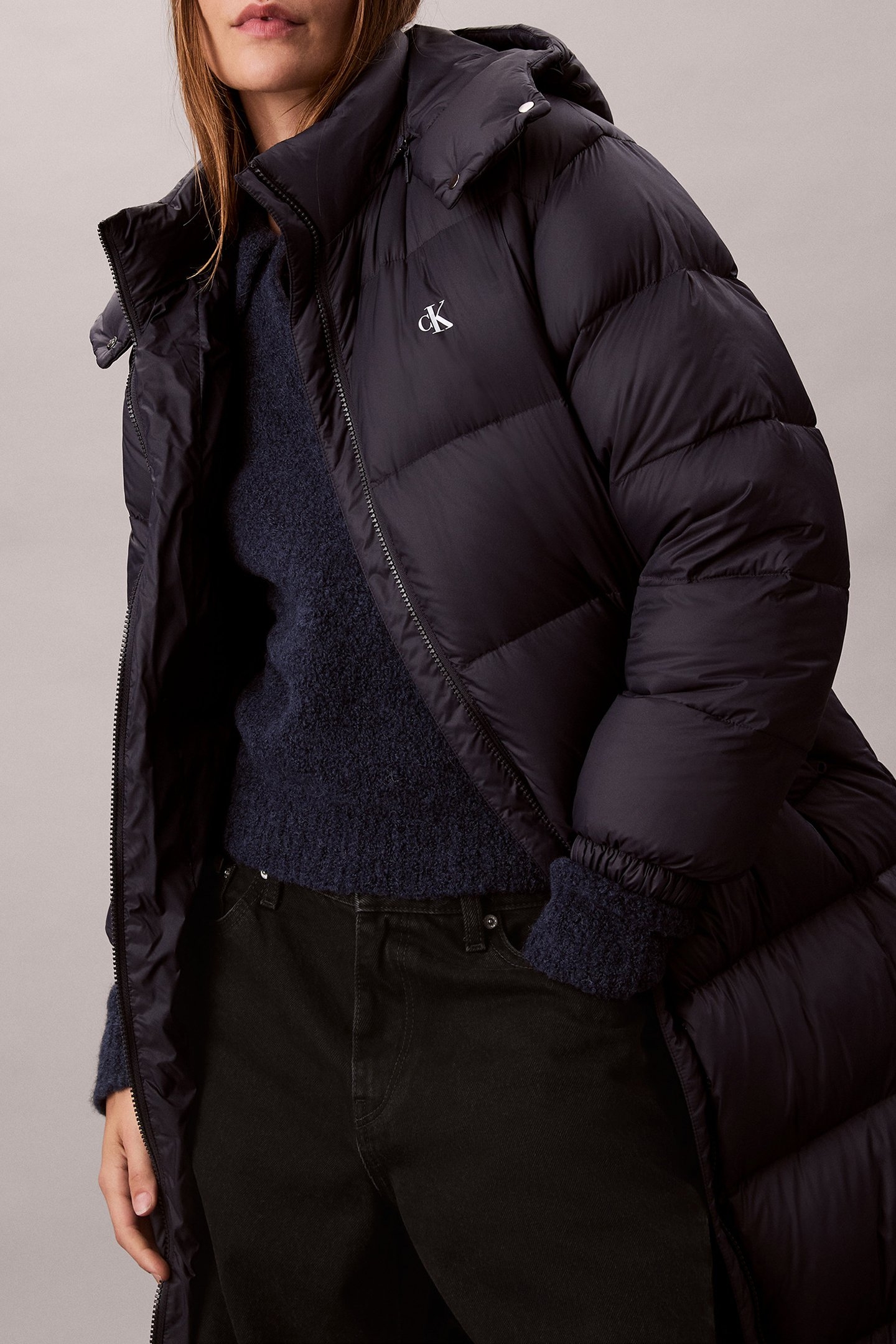 ESSENTIAL MIDWEIGHT HOODED PUFFER INKWELL 7