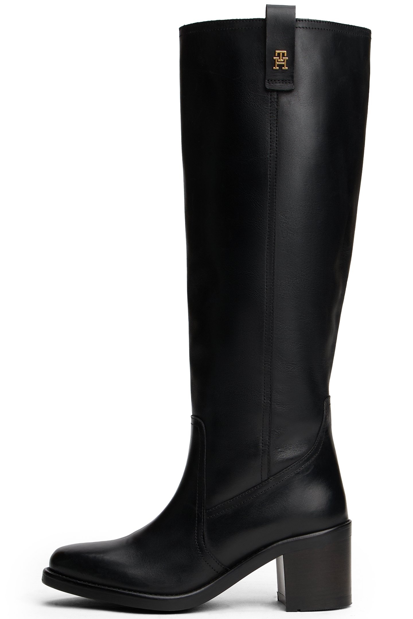 RIDING LEATHER LONG BOOTS BLACK 5