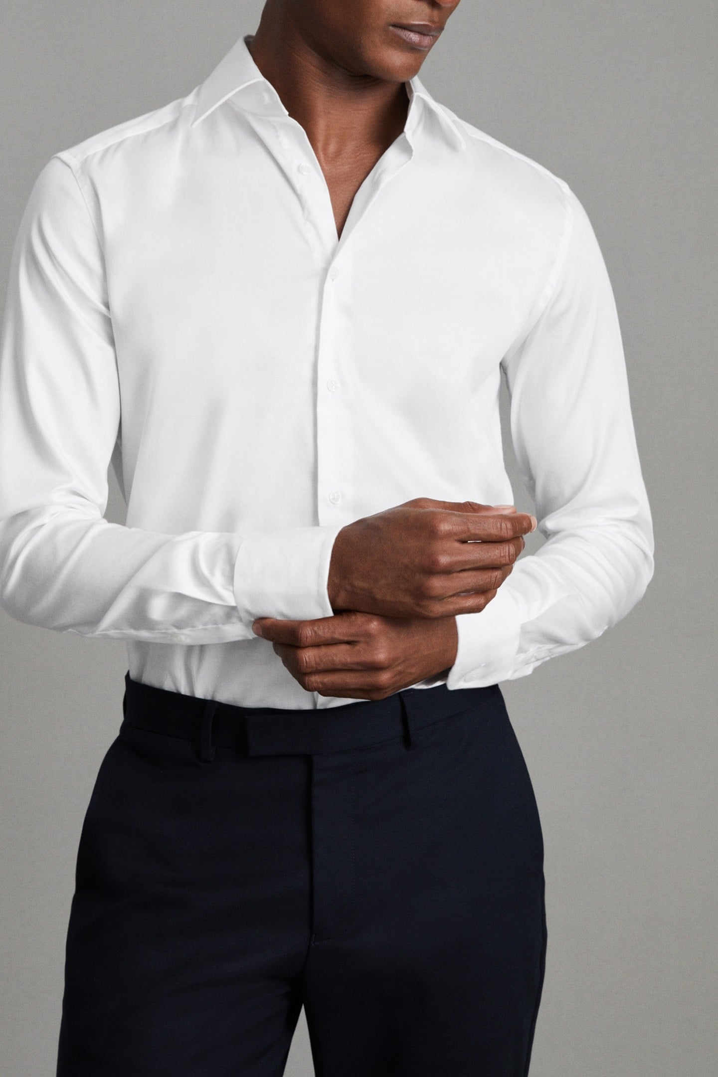 STRETCH SLIM FIT SHIRT WHITE 1
