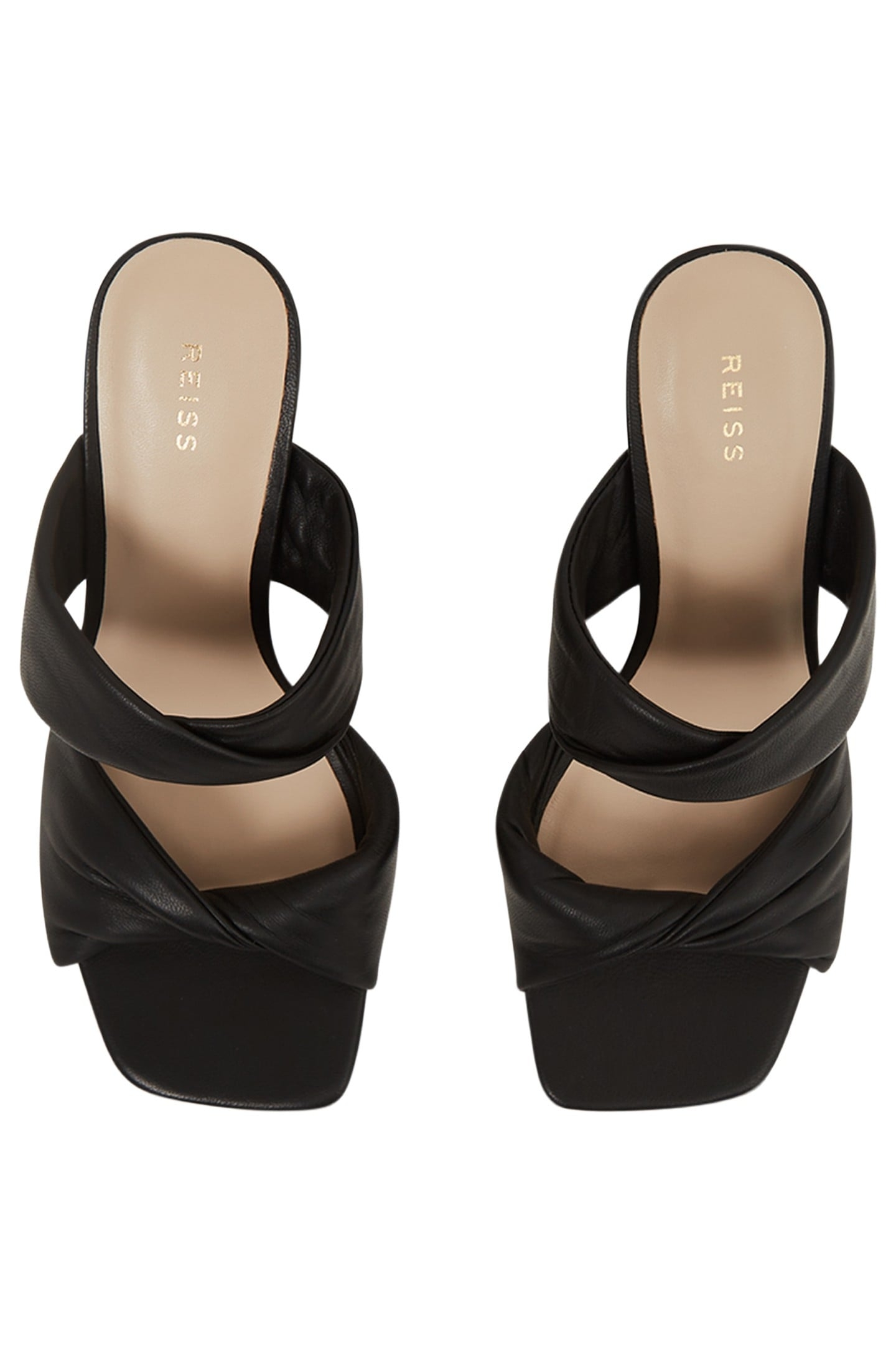 BLOCK HEEL PADDED MID SANDAL BLACK 4