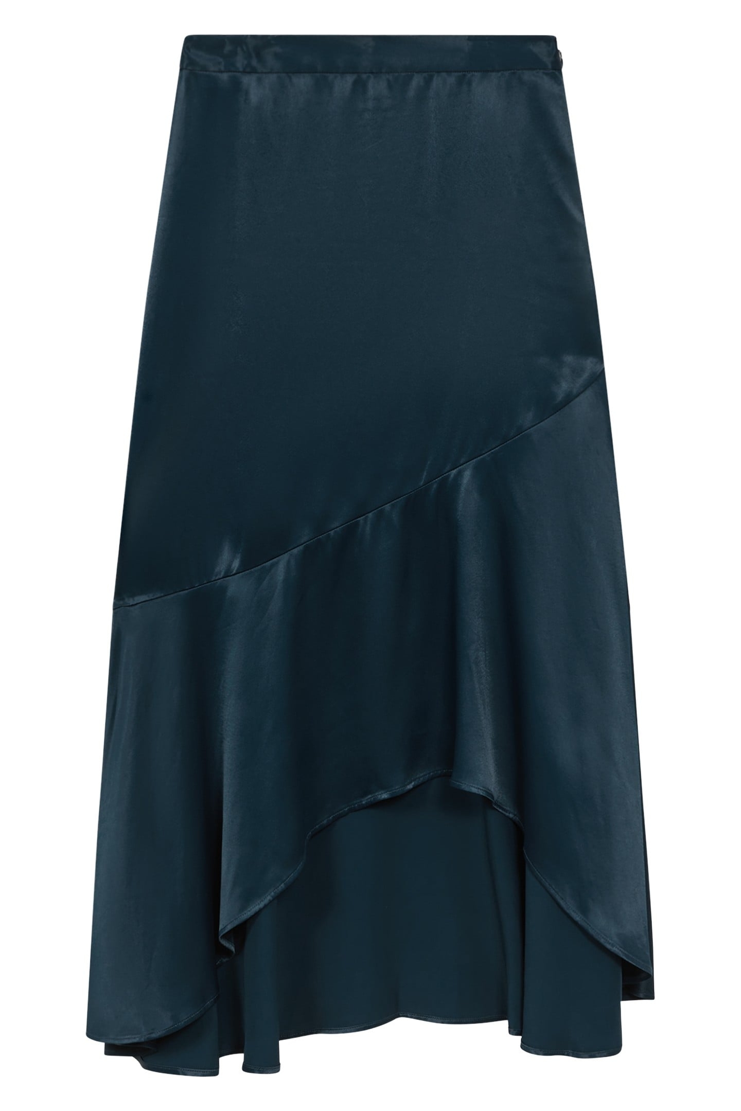 ASYMMETRIC SLIP SKIRT TEAL 4