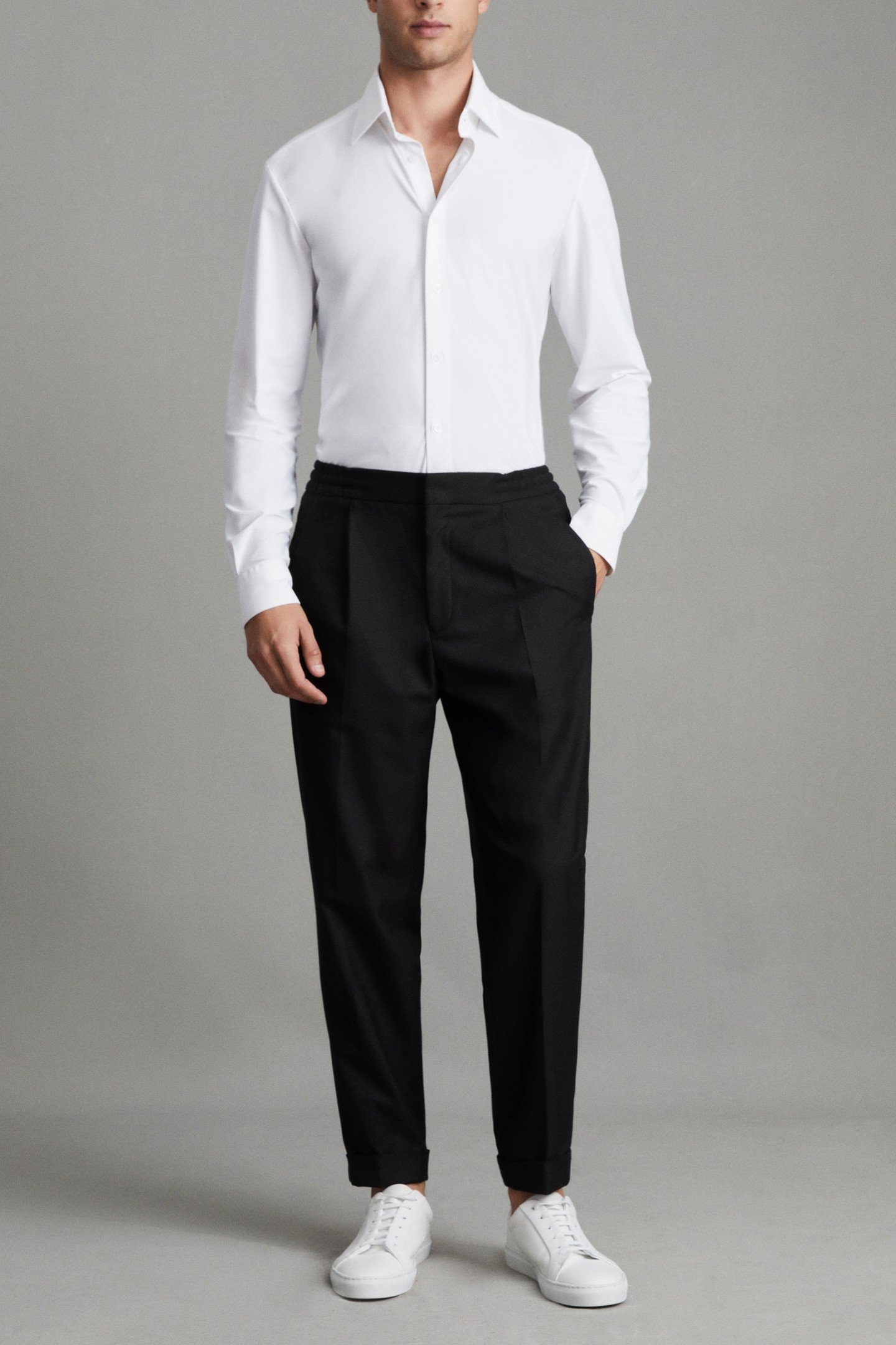 PLEATED RELAXED TROUSER BLACK 2