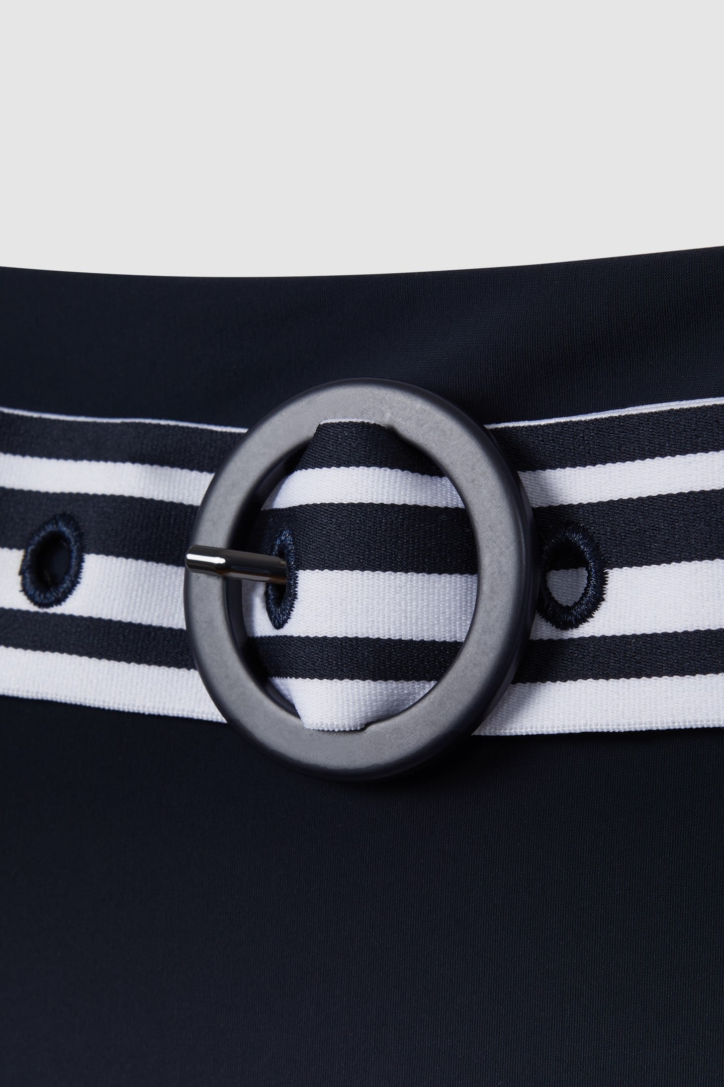 STRIPE BELT HIGHWAIST BIKINI BOTTOM NAVY/WHITE 5