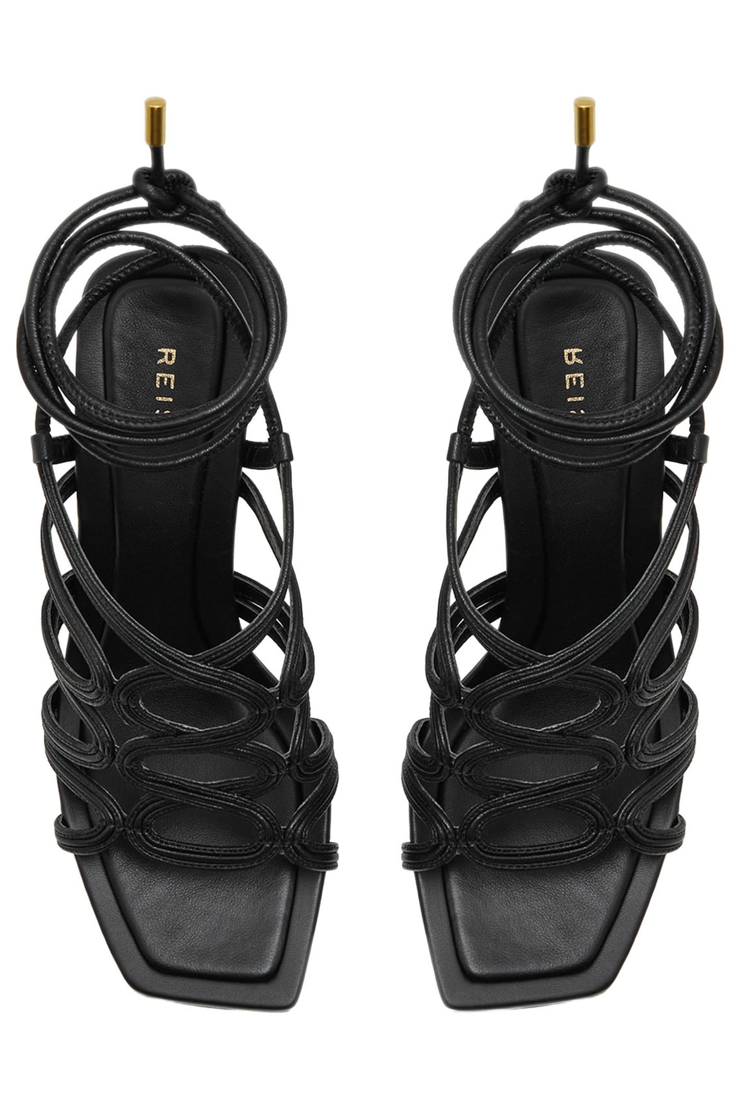 ROPE STRAP HEELED SANDAL BLACK 7