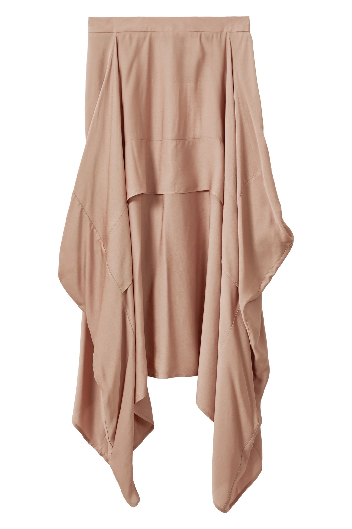 ASYMMETRIC HEM SKIRT NUDE 4