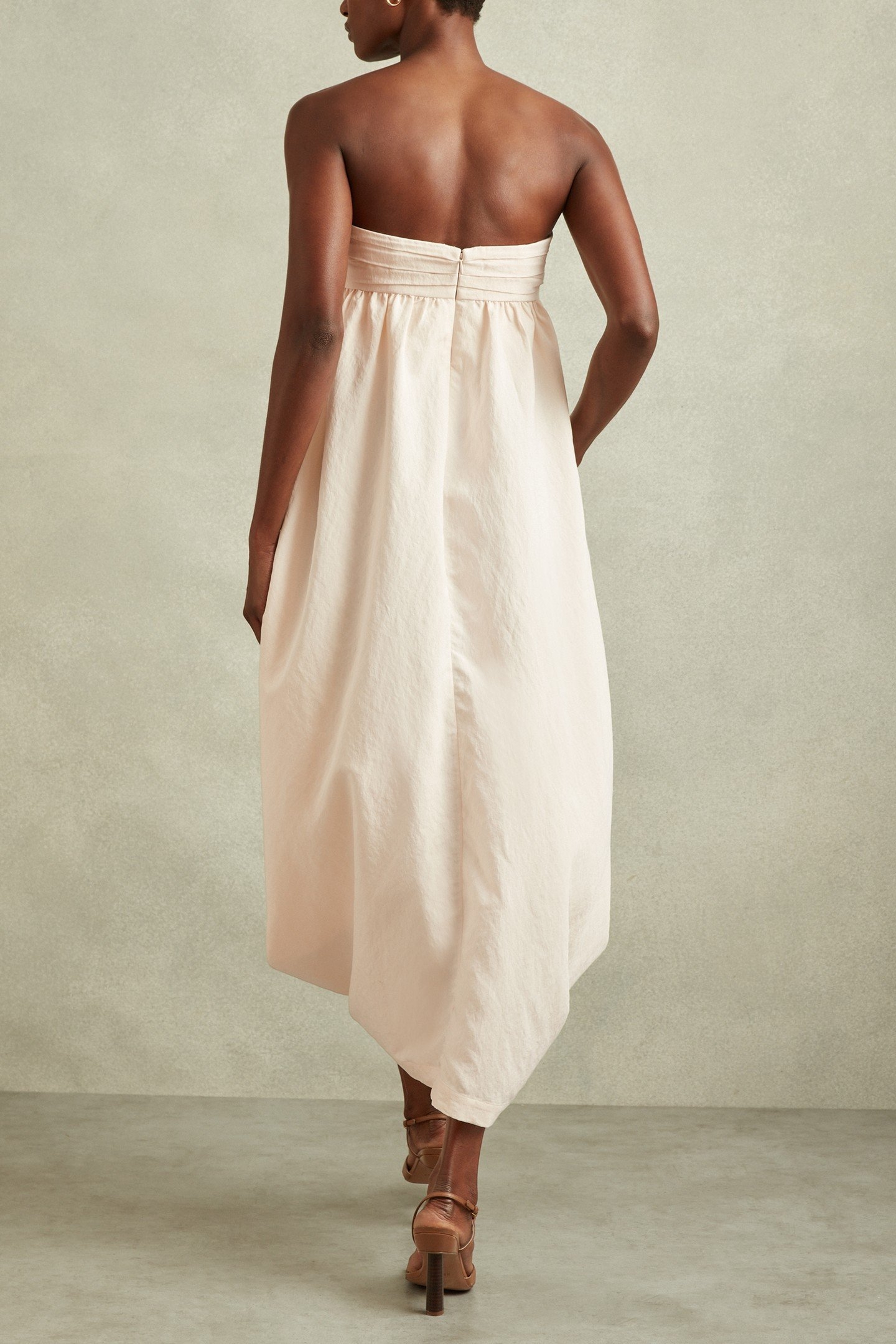 BUBBLE HEM MIDI DRESS NEUTRAL 3