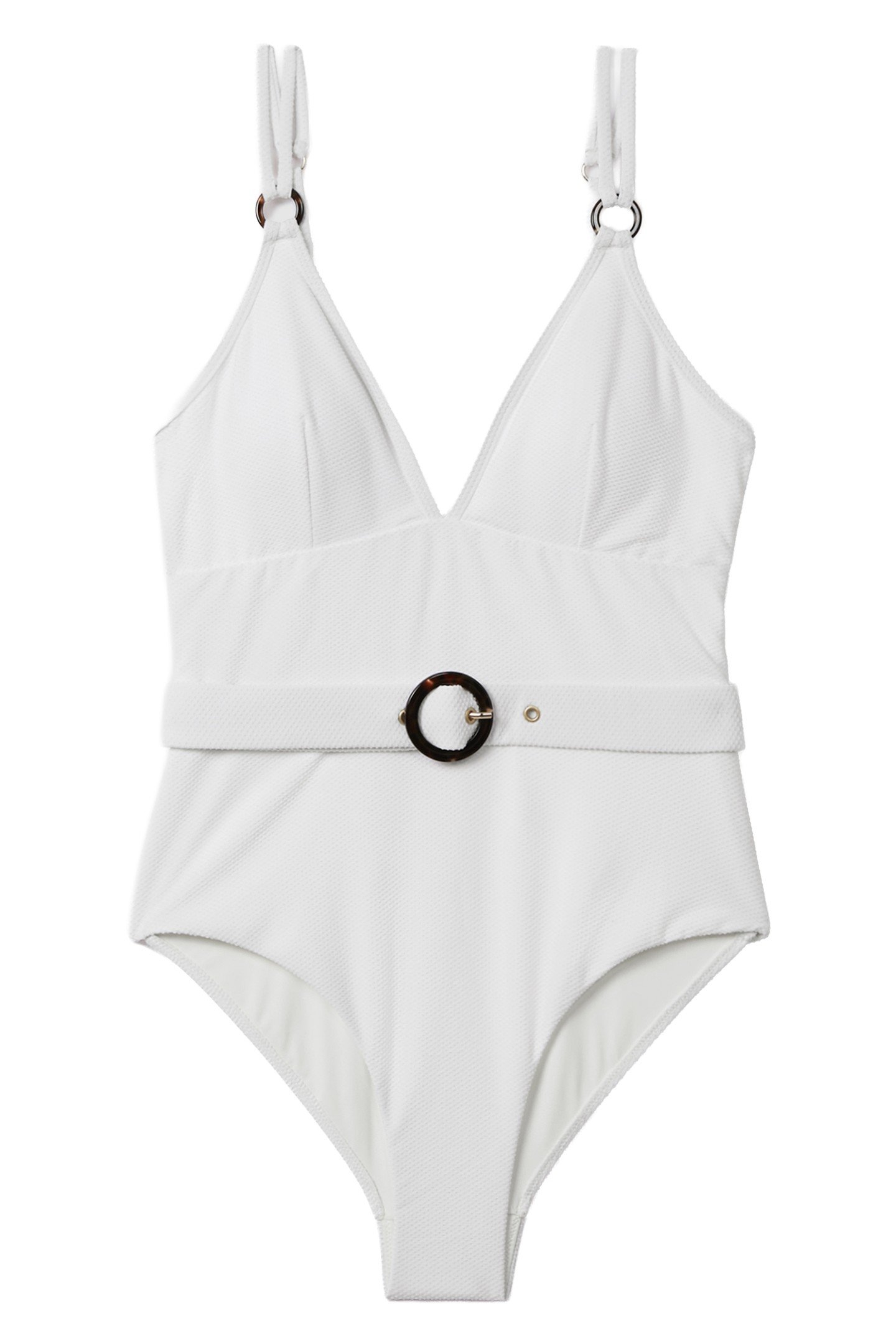 BELTED SWIMSUIT WHITE 3