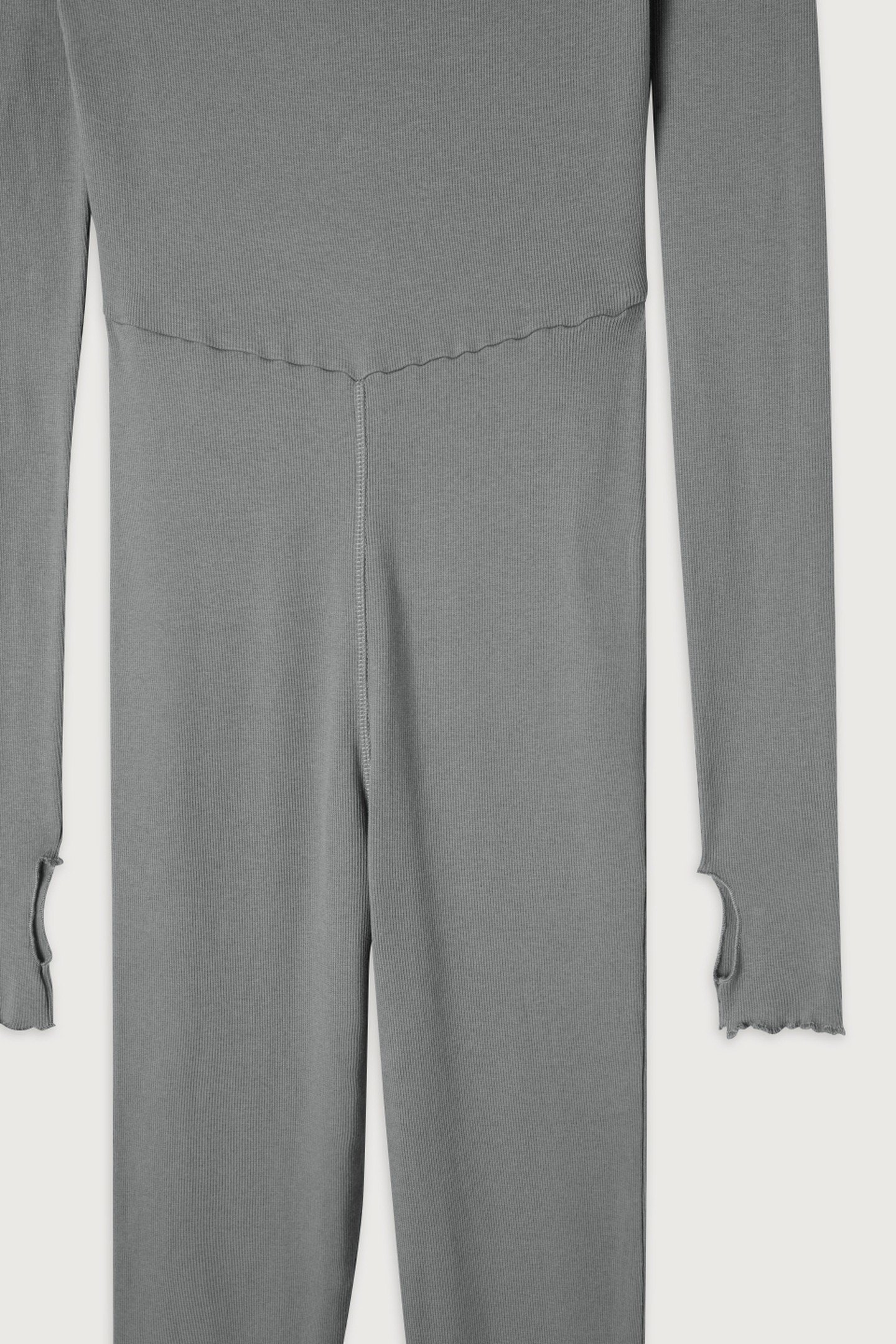 MID-LENGTH BOAT NECK PANTS JUMPSUIT FOGGY 2