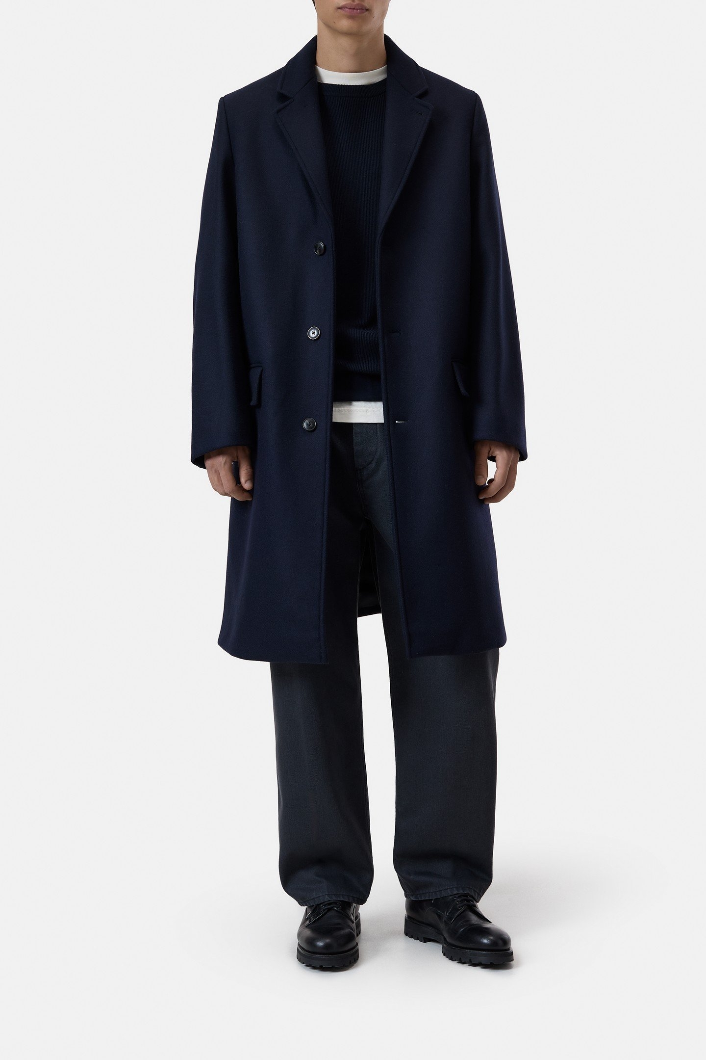 SINGLE BREASTED COAT JACKET DARK NIGHT 2