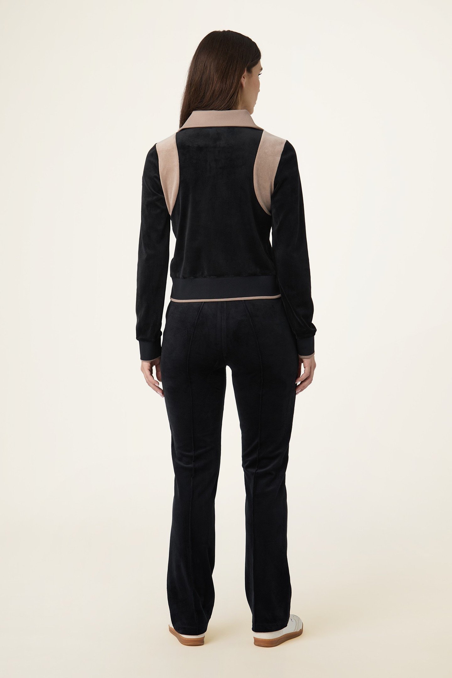 ADRIANO STRAIGHT VELOUR TRACK PANTS BLACK 3