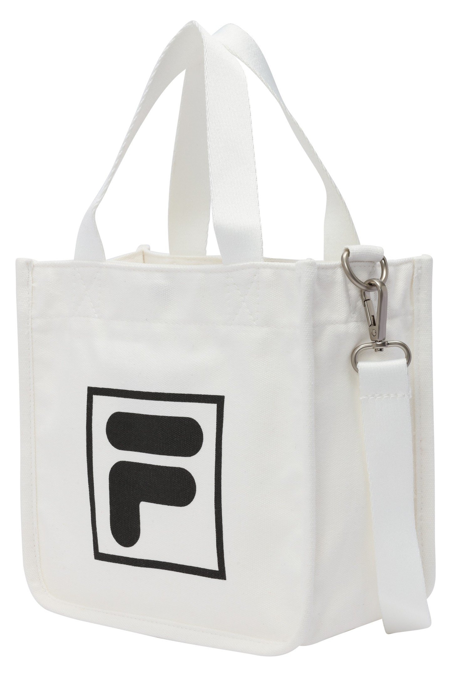 UNISEX COMO MINI LOGO CANVAS SHOPPER EGRET 2