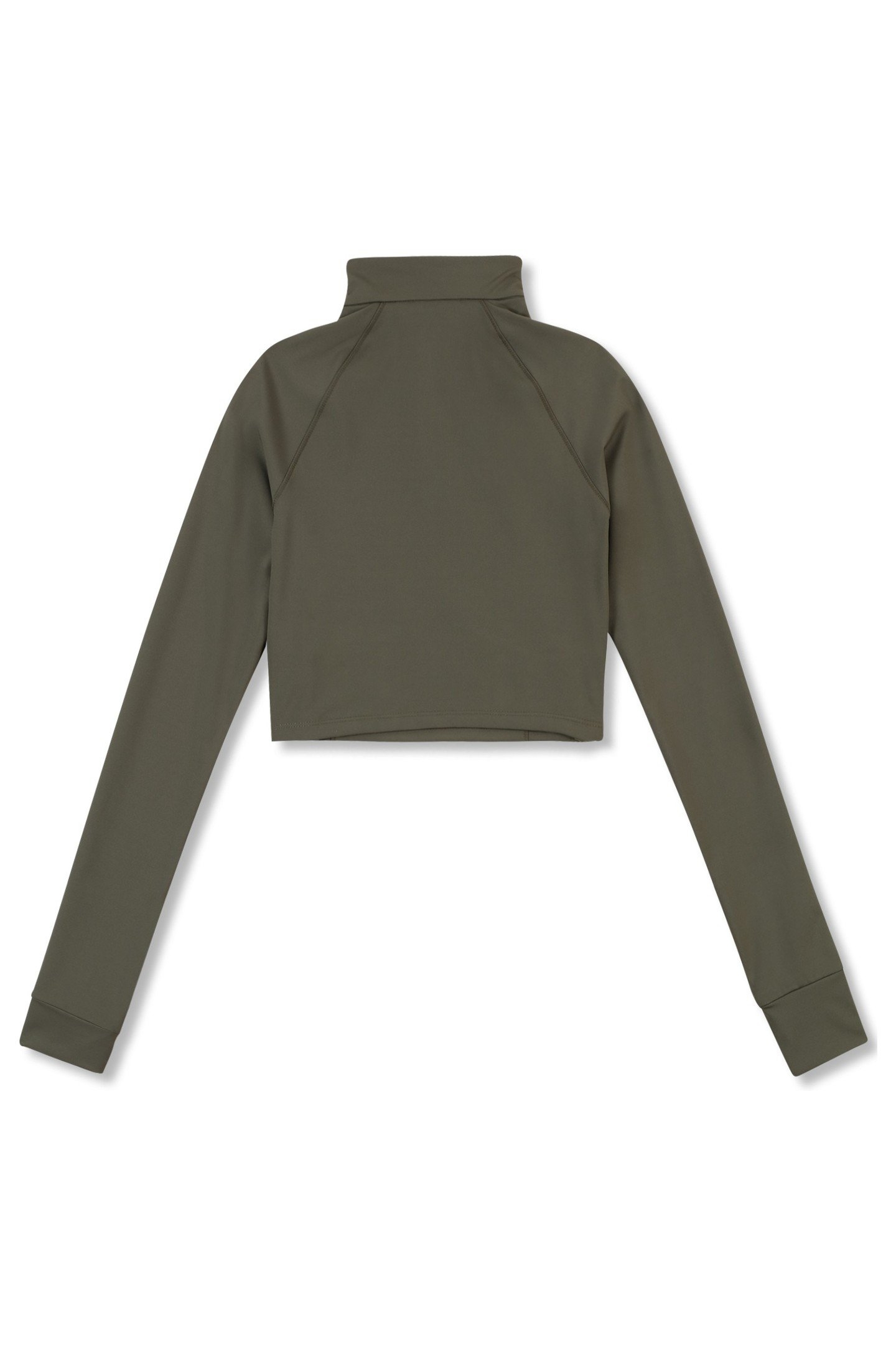 CORSICO SLIM CROPPED SCULPTURAL HALF-ZIP SHIRT DEEP DEPTHS 4