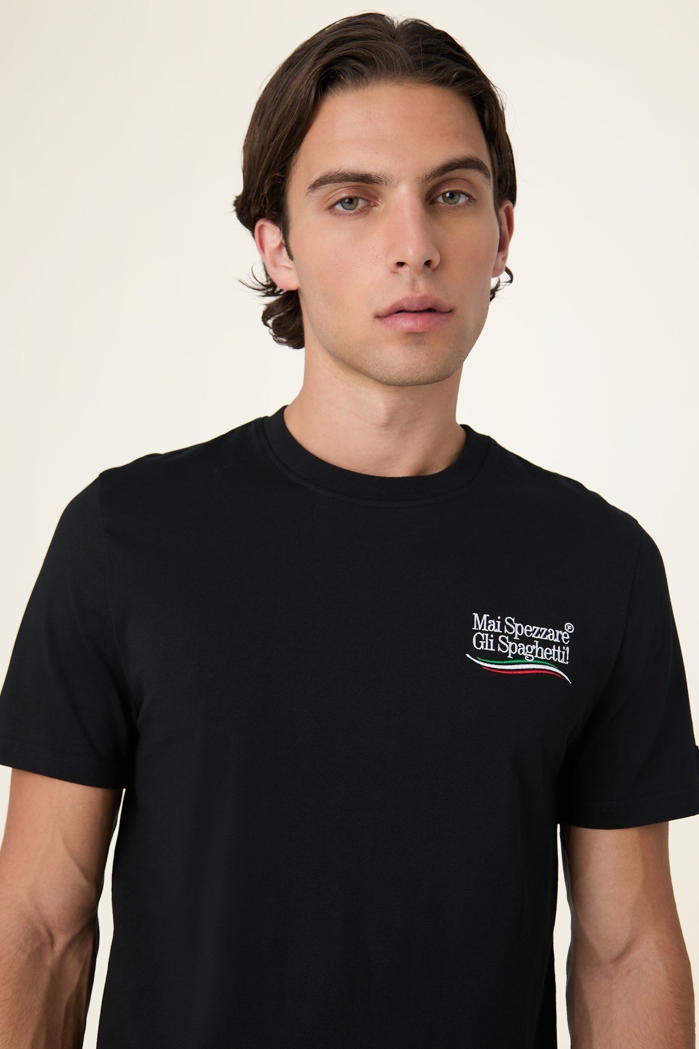 NAVIGLI PASTA REGULAR GRAPHIC T-SHIRT BLACK 1