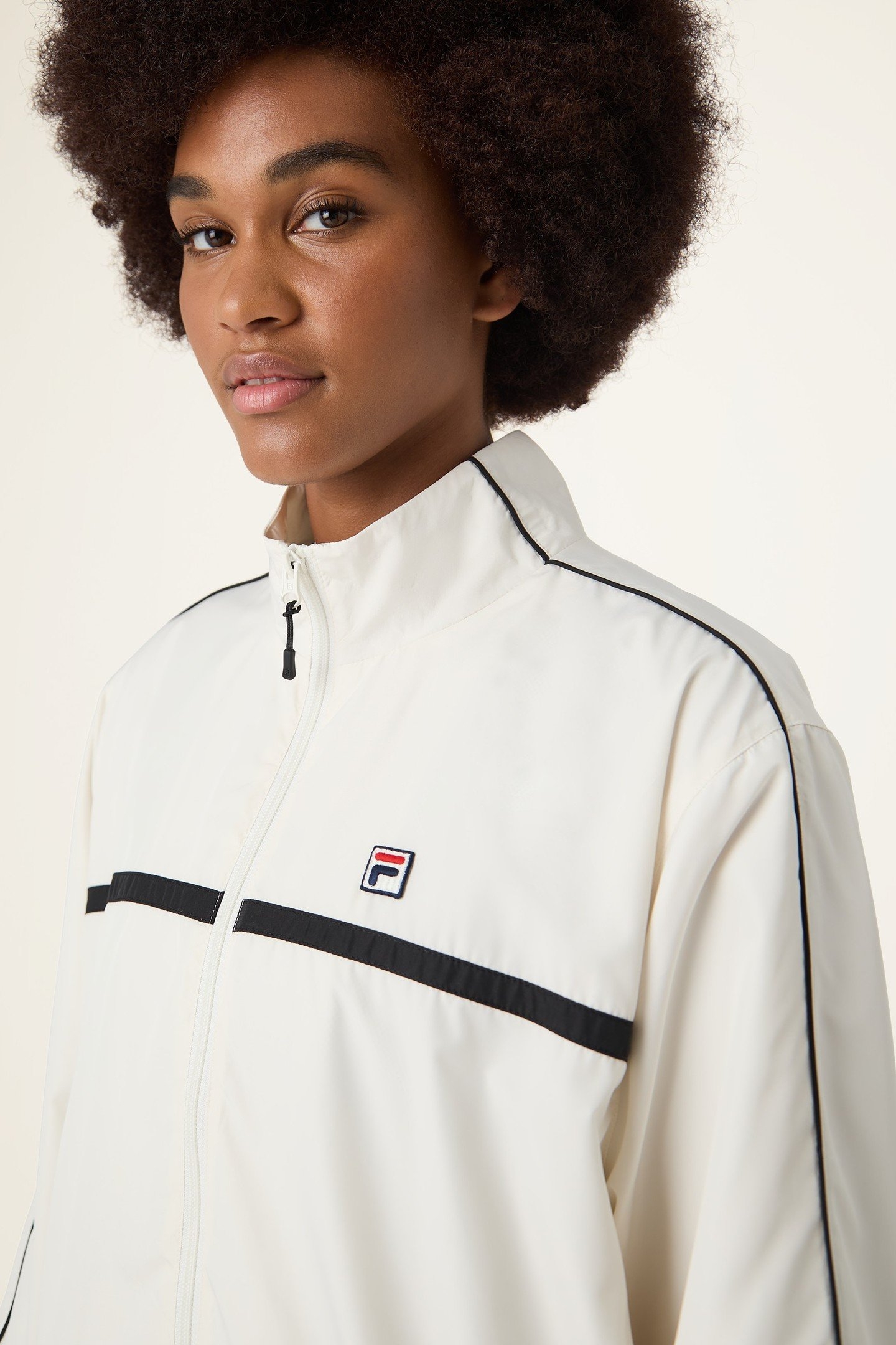 SAN SIRO OVERSIZED WOVEN TRACK JACKET EGRET 6