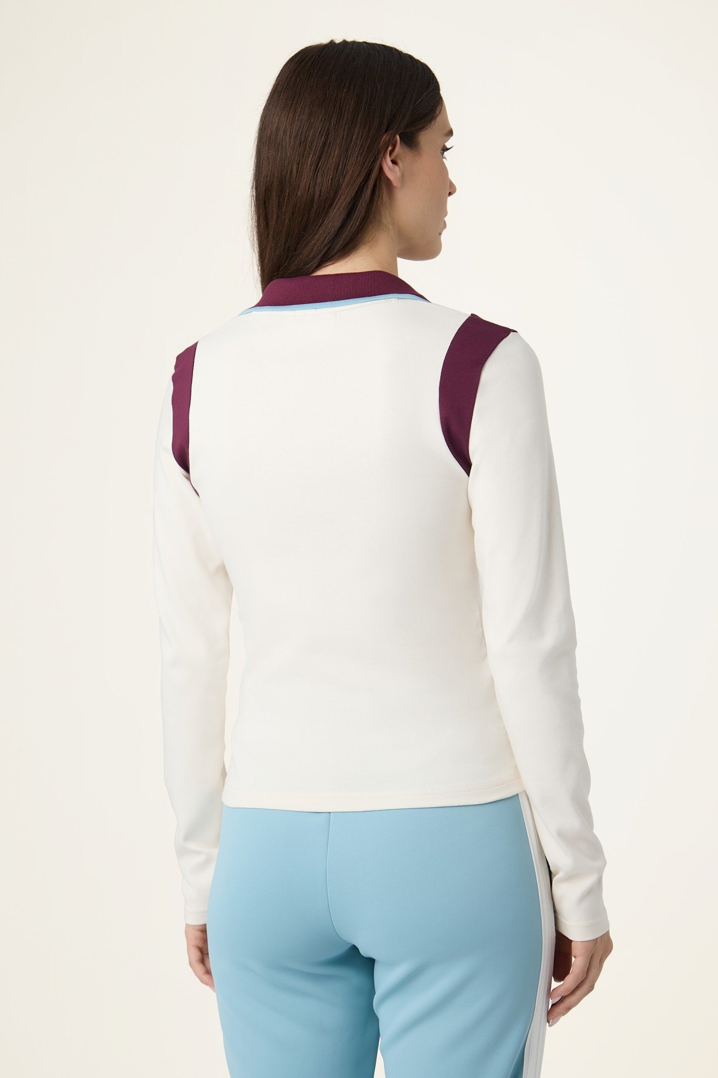 ADRIANO SLIM JOHNNY COLLAR TOP EGRET-FIG 3