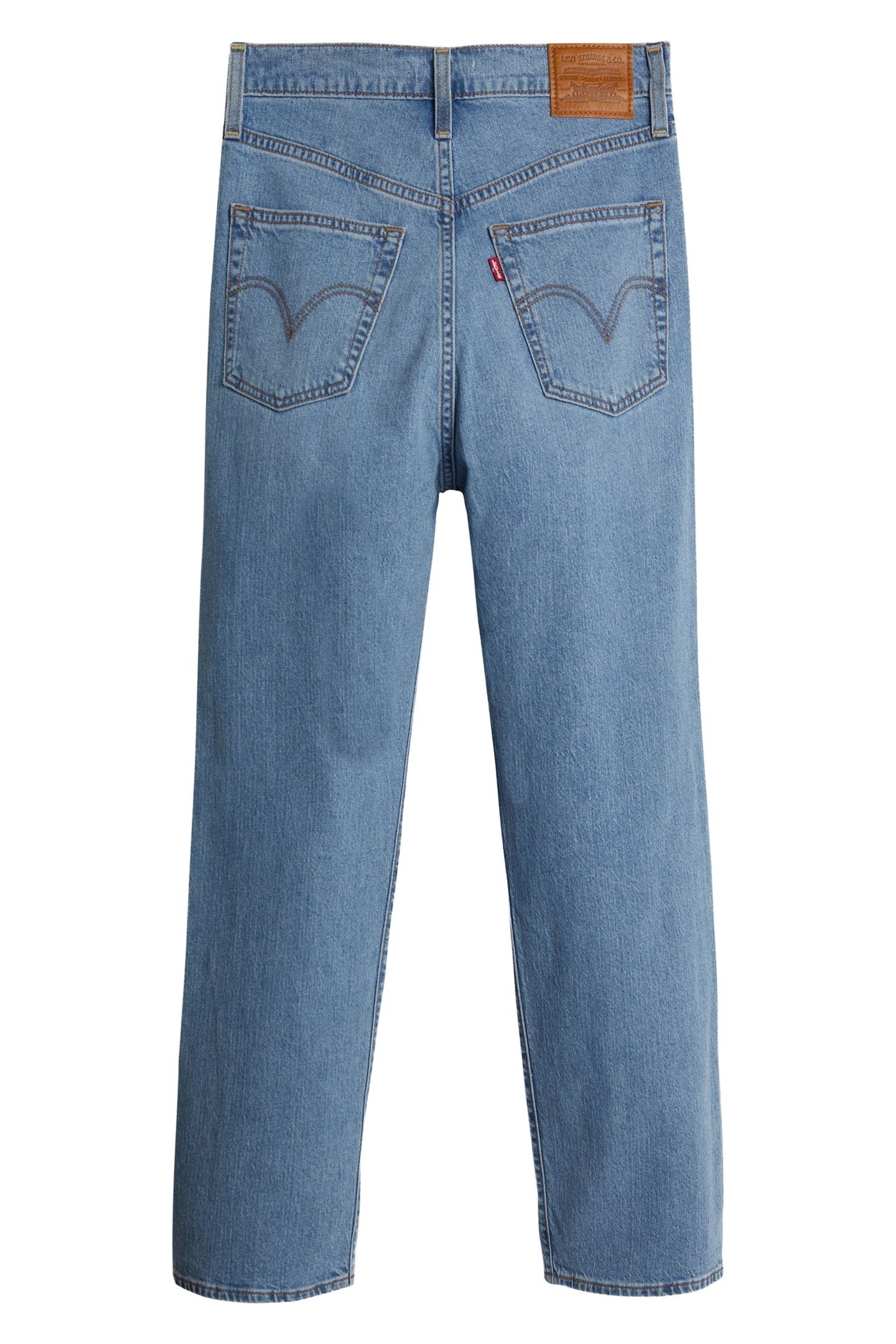 RIBCAGE STRAIGHT ANKLE COTTON LINEN JEANS MED INDIGO 7