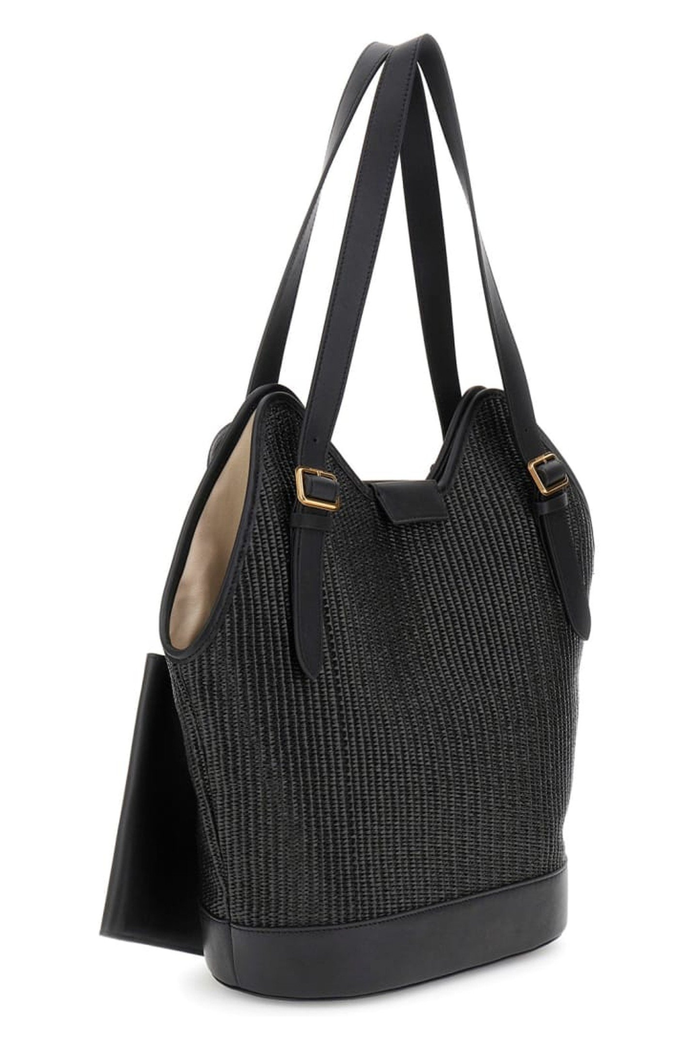 RAFFIA HOBO JET BLACK A996 4