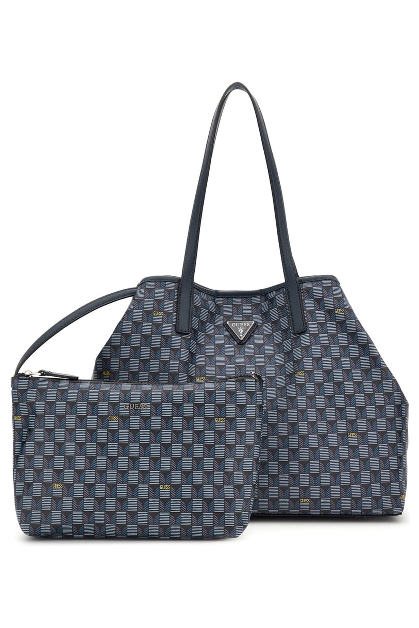 VIKKY II LARGE TOTE BLUE LOGO 5