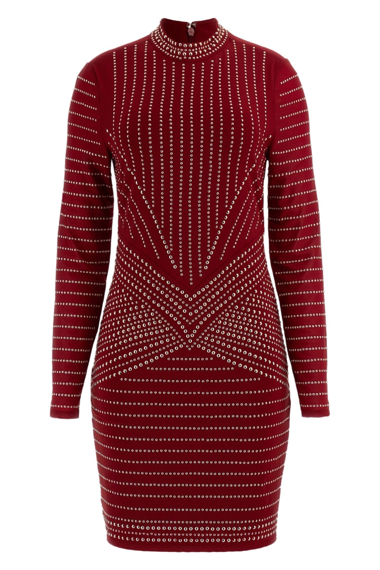 KRISTAL DRESS DARK JAM RED 4