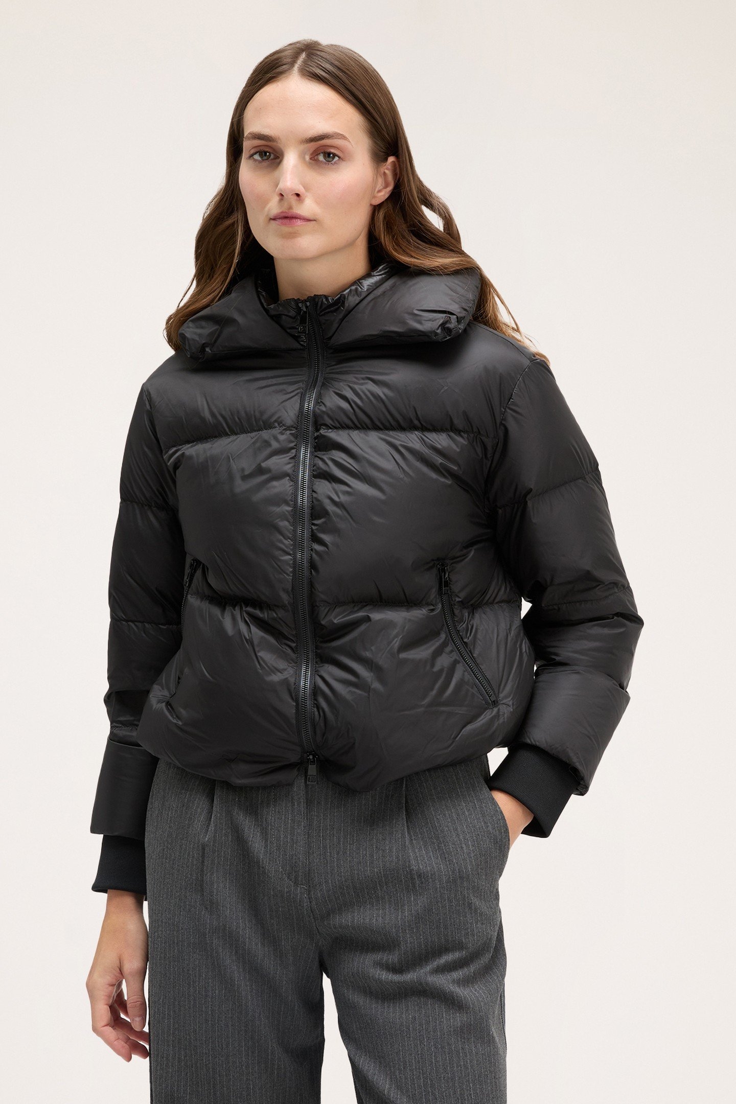BLACK PADDED WINTER JACKET BLACK 1