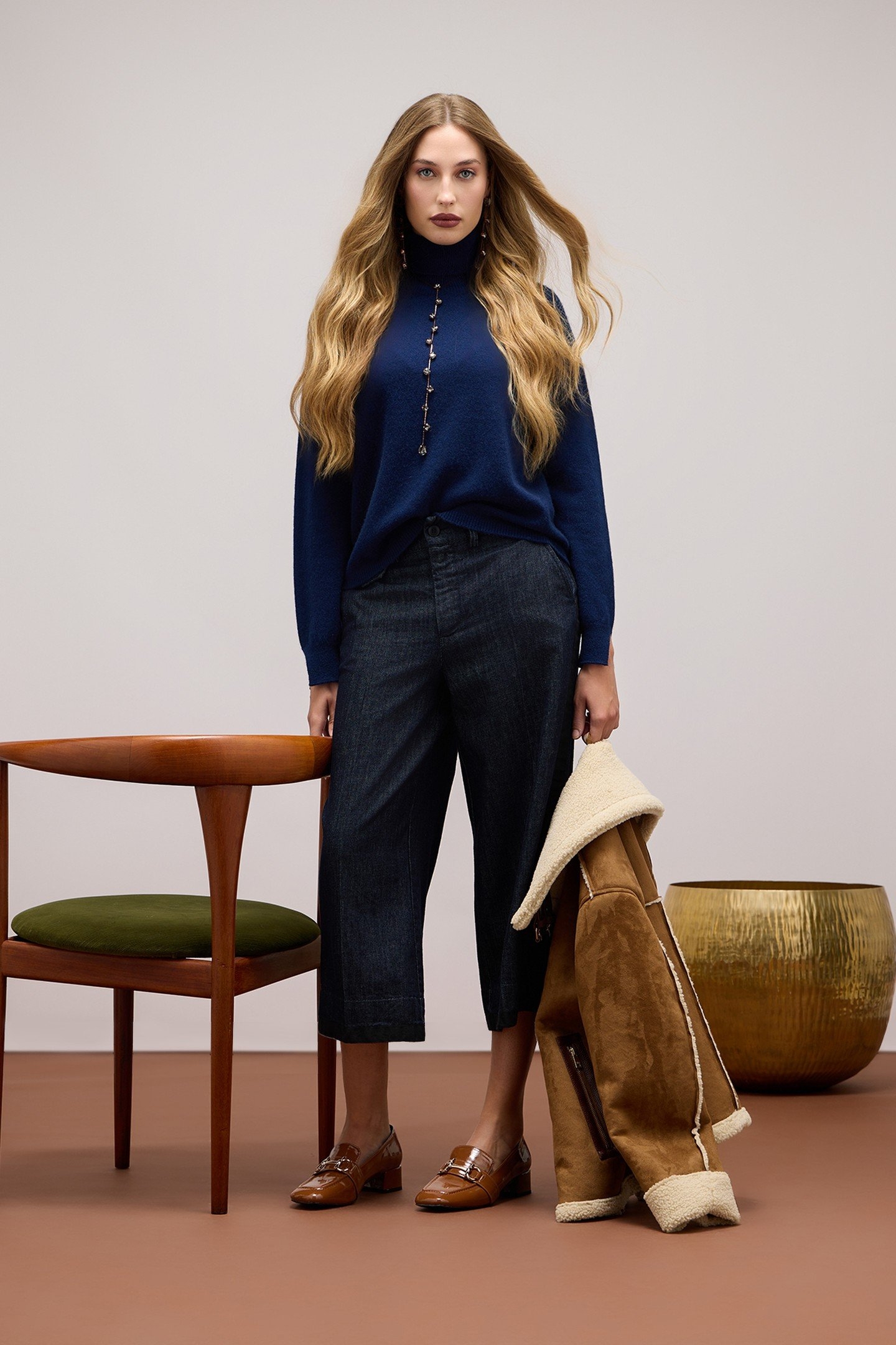 CROPPED WIDE-LEG JEANS BLUE 4