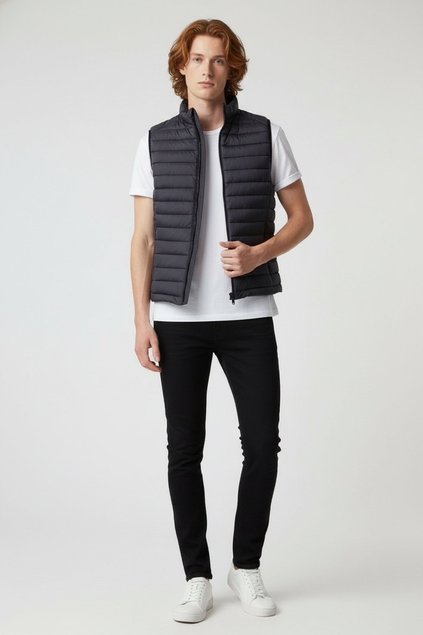 CARDIFFALF VEST ASPHALT 1