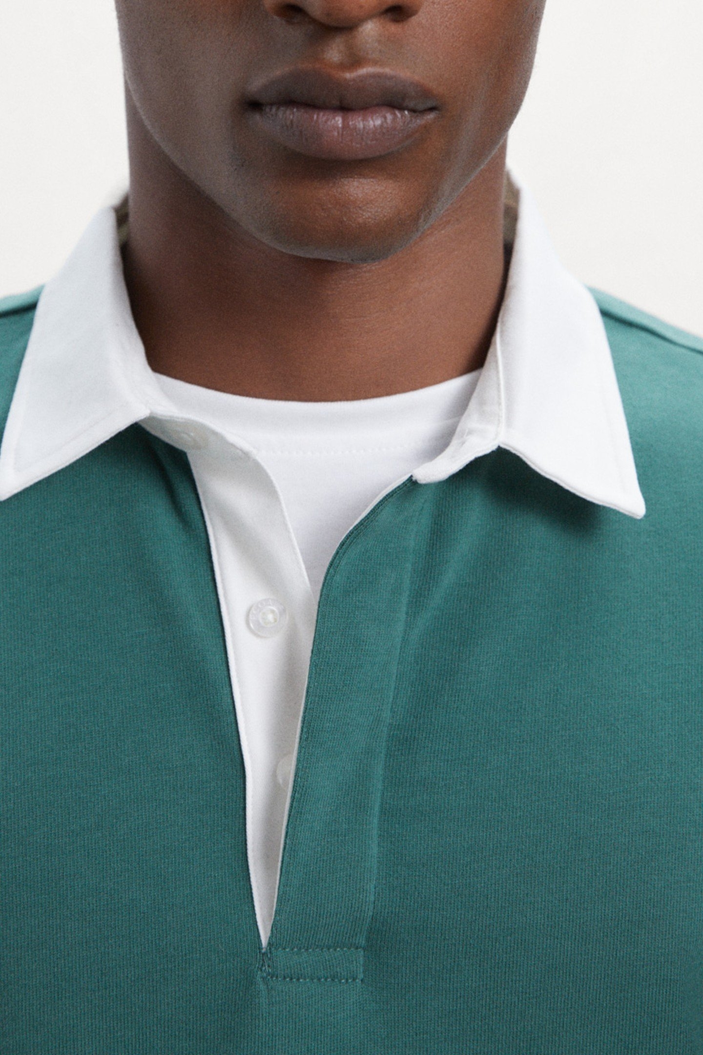 PERIALF LONG SLEEVE POLO SUNFLOWER / BLUE INDIGO 2