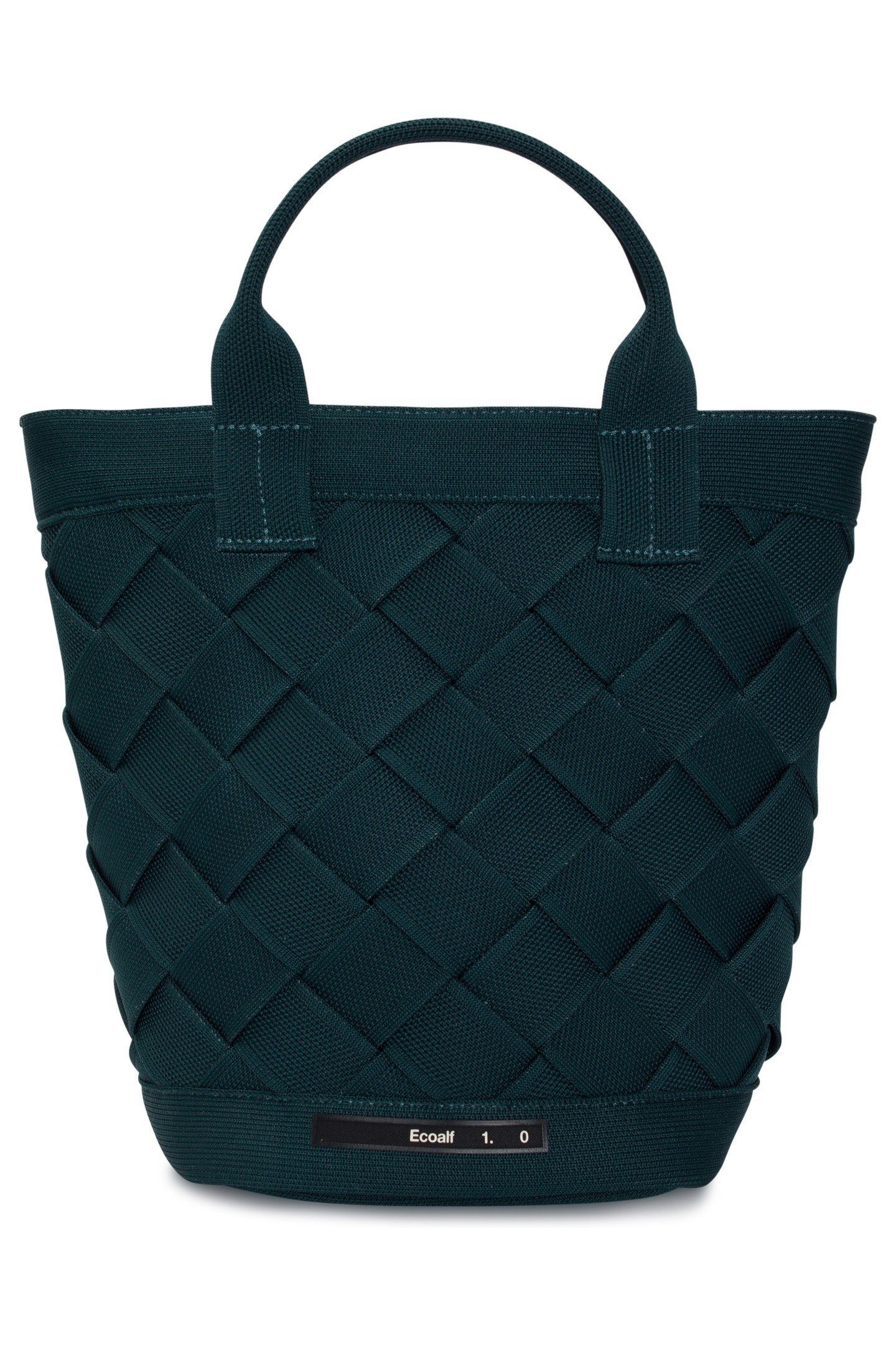 CHARLYALF WOVEN BAG GREEN BOTTLE 1